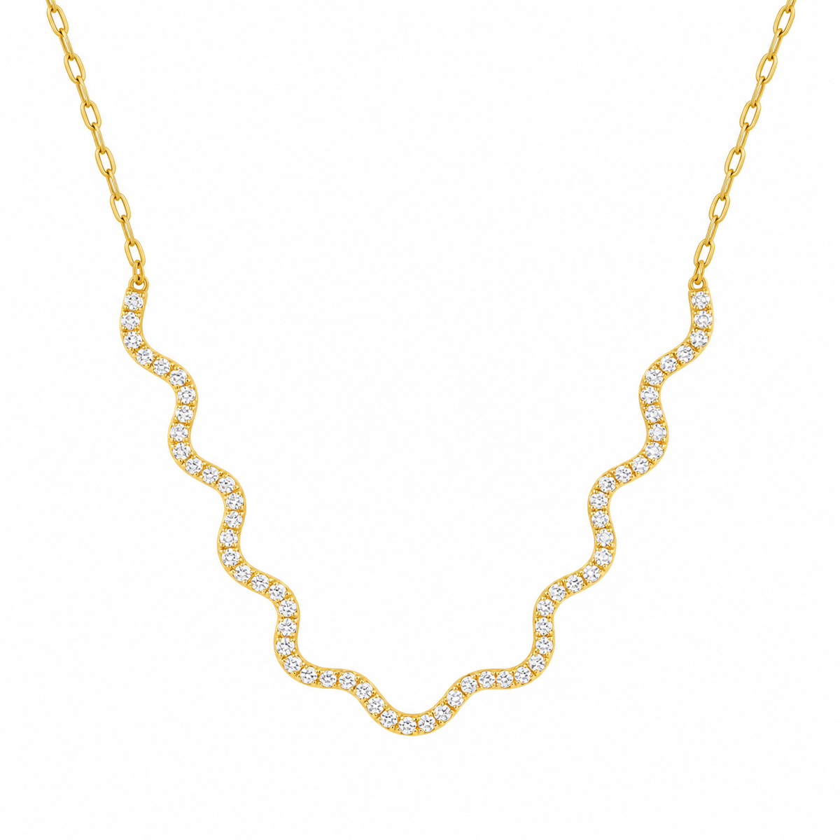Paper Clip Wave Necklace