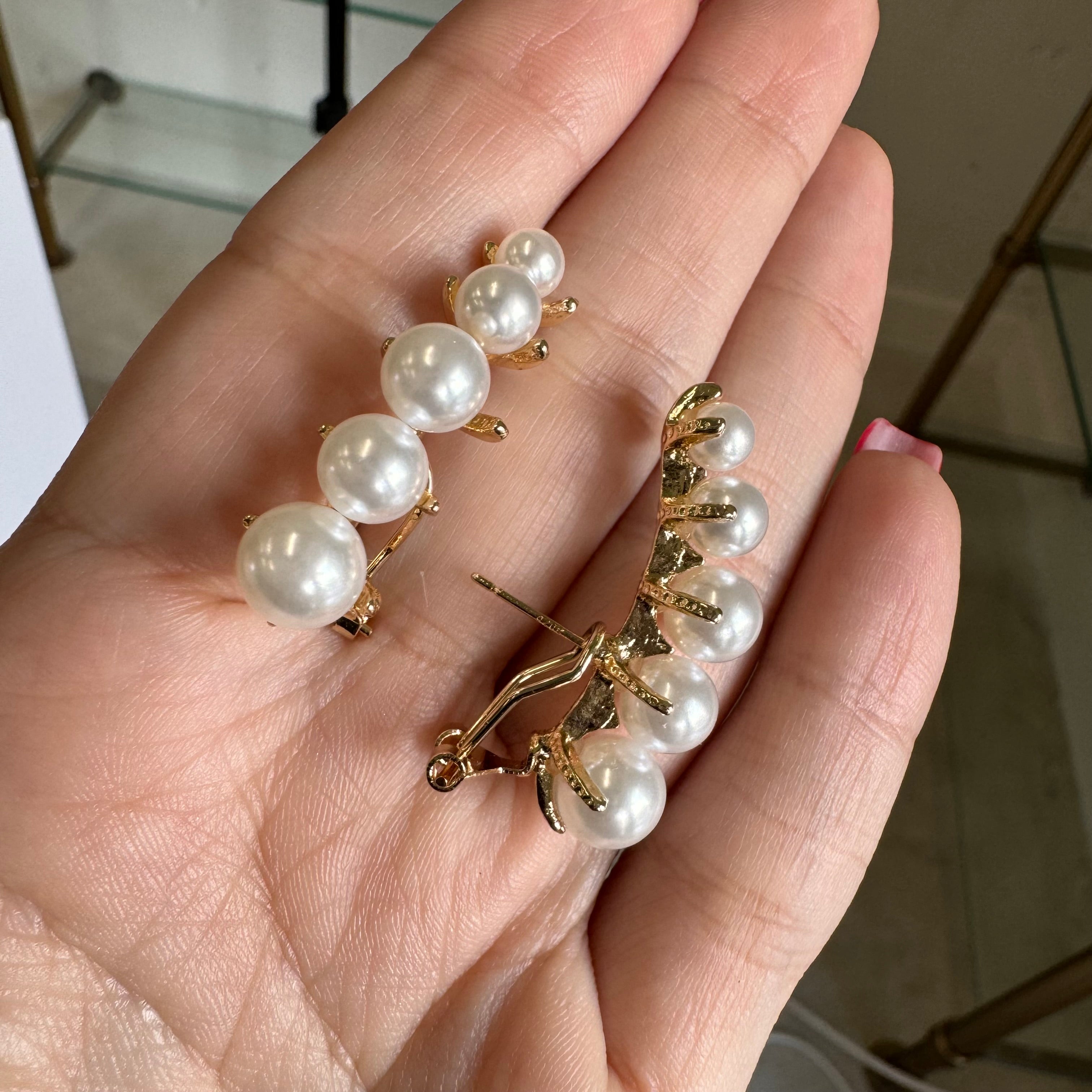 Line Pearls Earrings