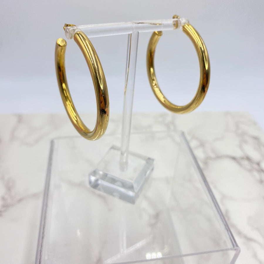 Basic Chunky Gold Hoops