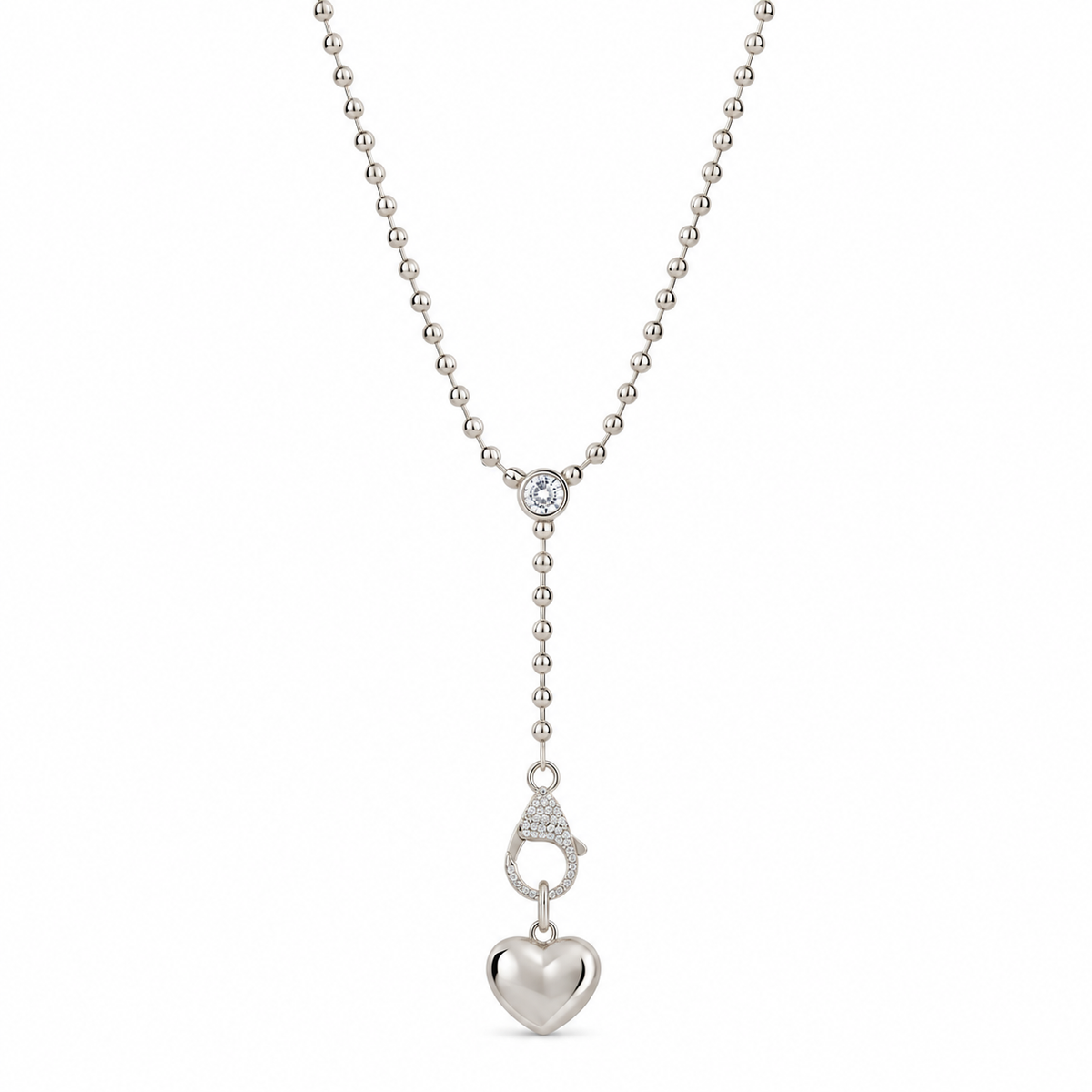 Luxe Heart Drop Necklace