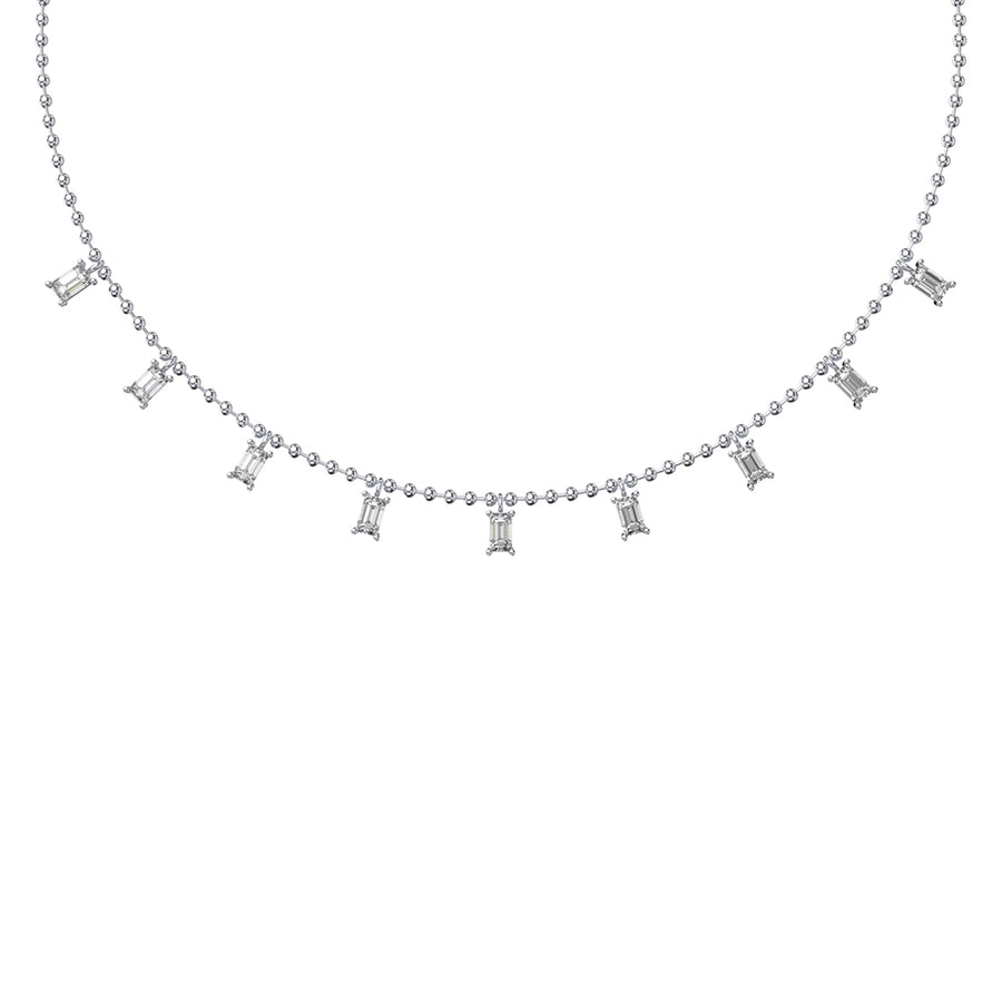 Beads Little Crystal Baguette Necklace