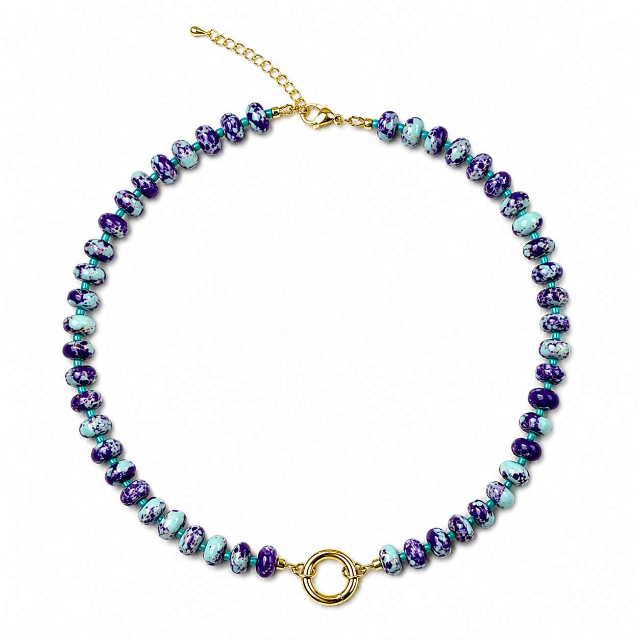Color Splash Natural Stone Necklace