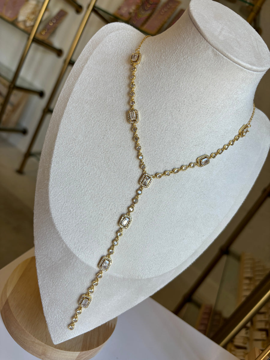 Baguette Diamond Layer Necklace