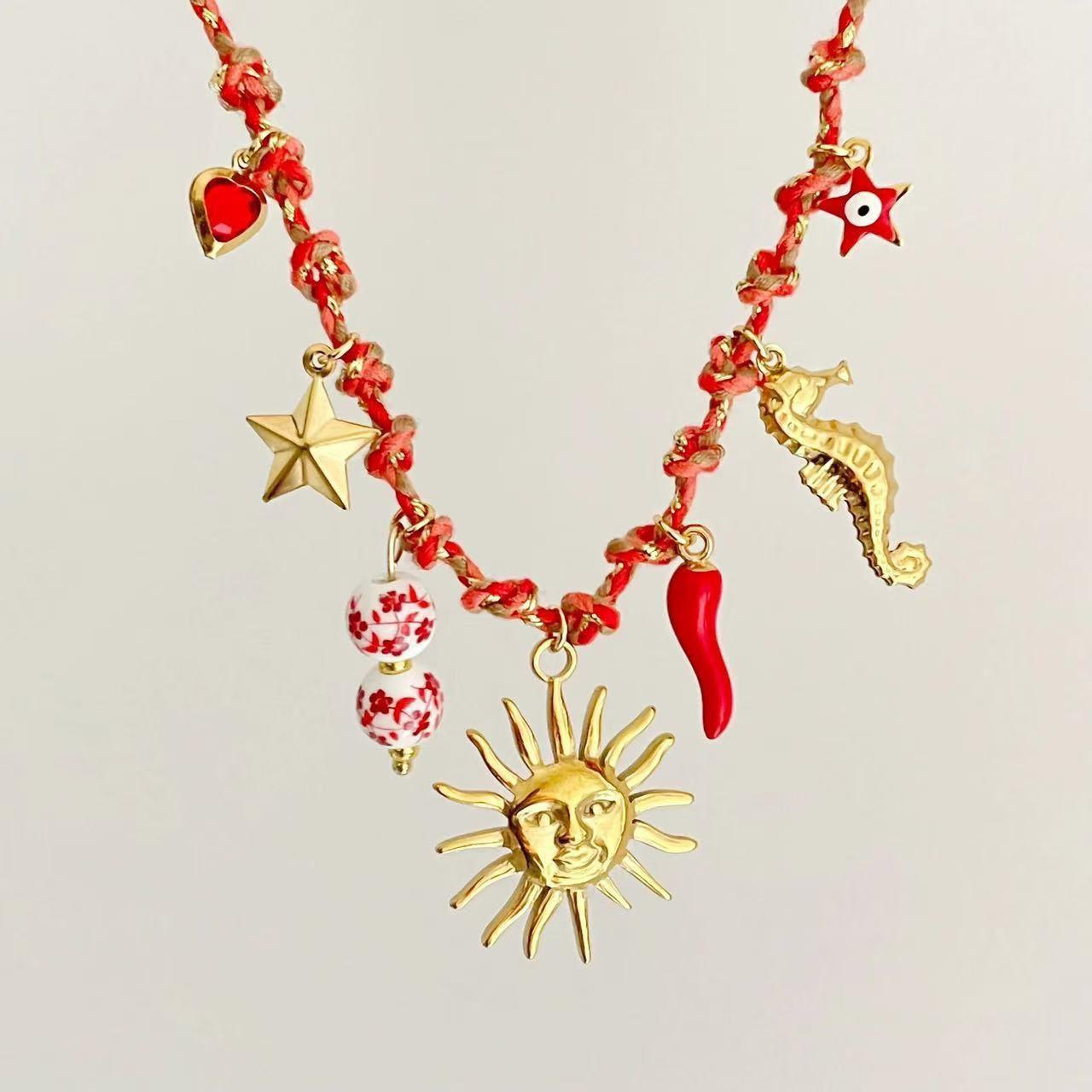 Sun and Sea Amulet Necklace