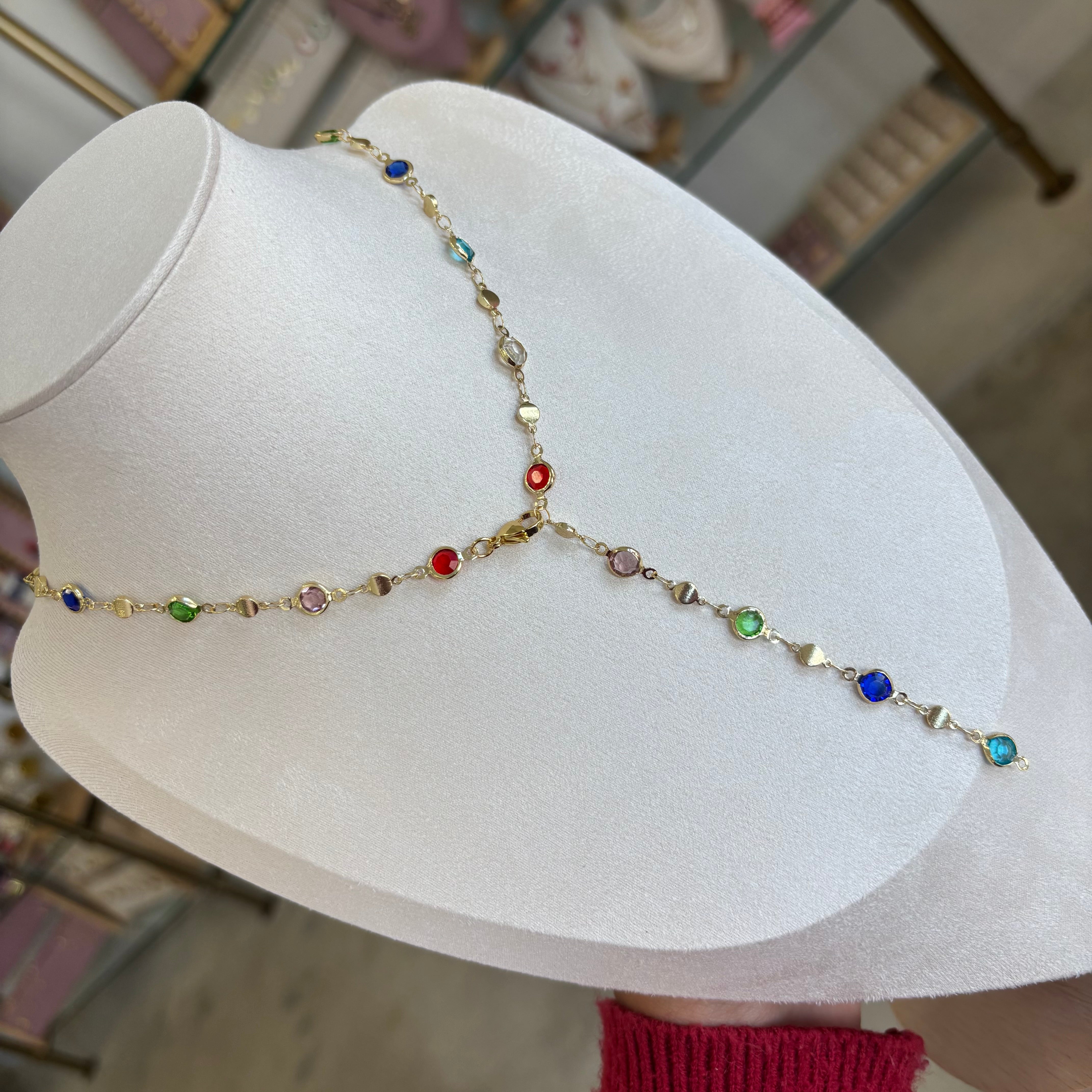 Crystals Color Necklace Collection