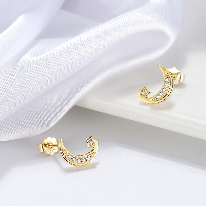 Moon and Star Earring