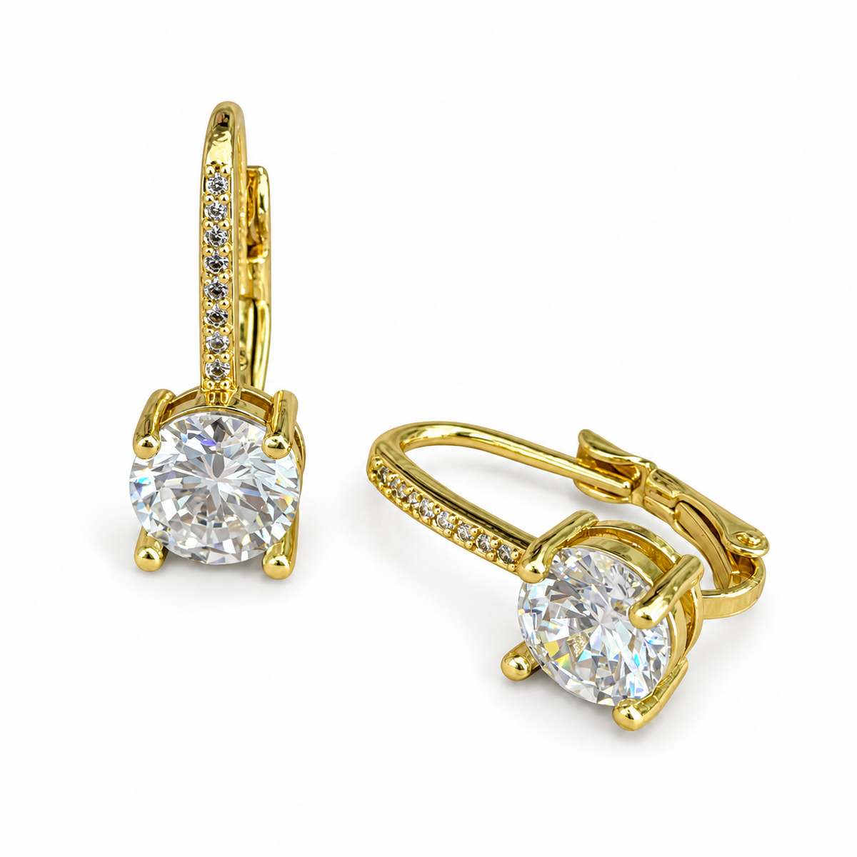 Sparkle Drop Huggie Earrings