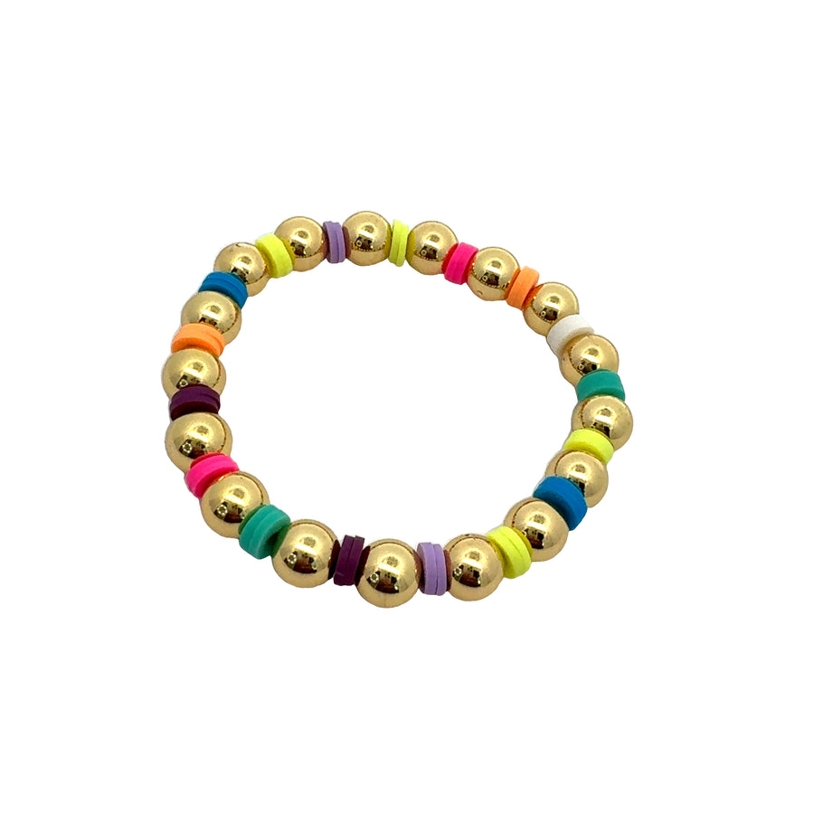 Rainbow Gold Beads Bracelet