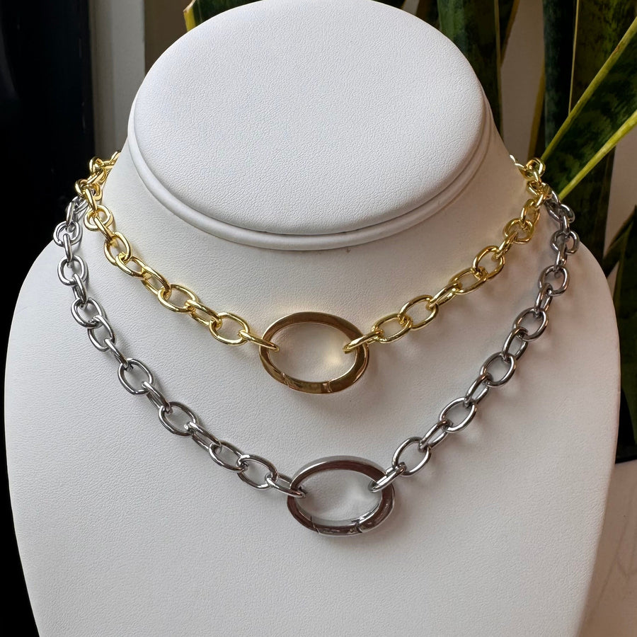 Oval Lock Necklace