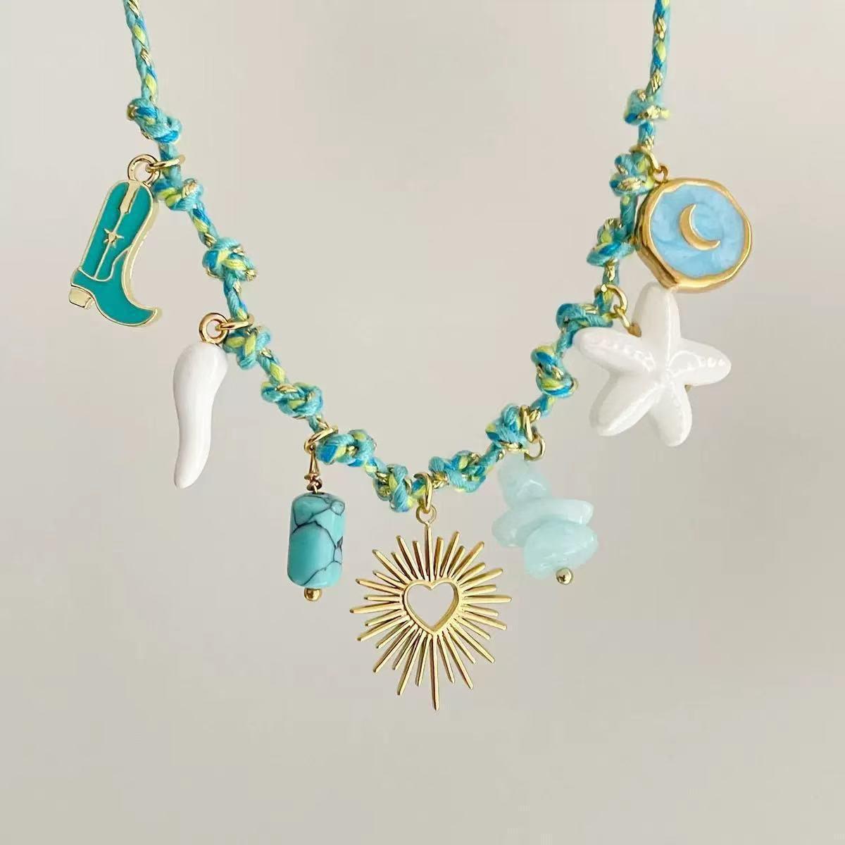 Sun and Sea Amulet Necklace