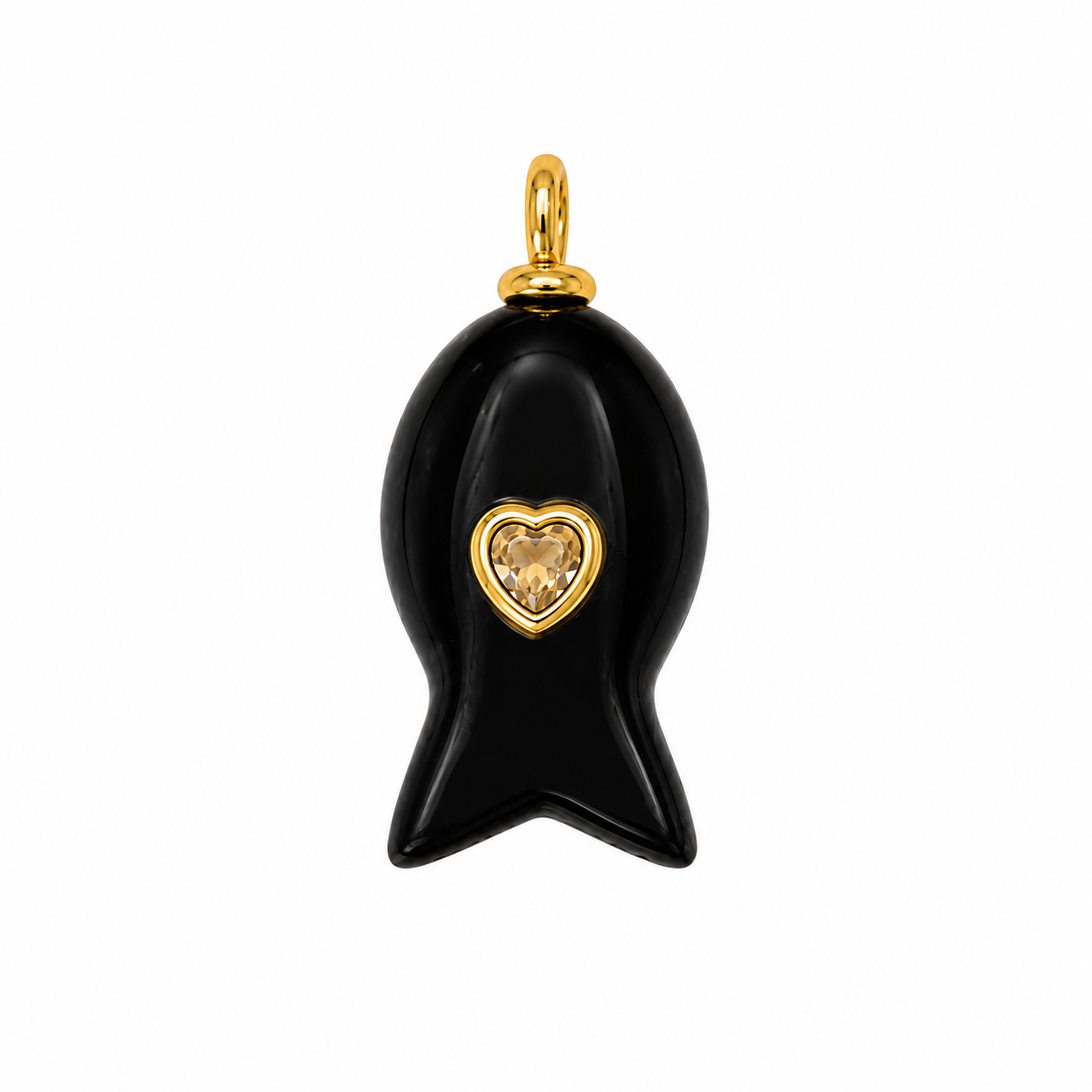 Natural Stone Fish Charm
