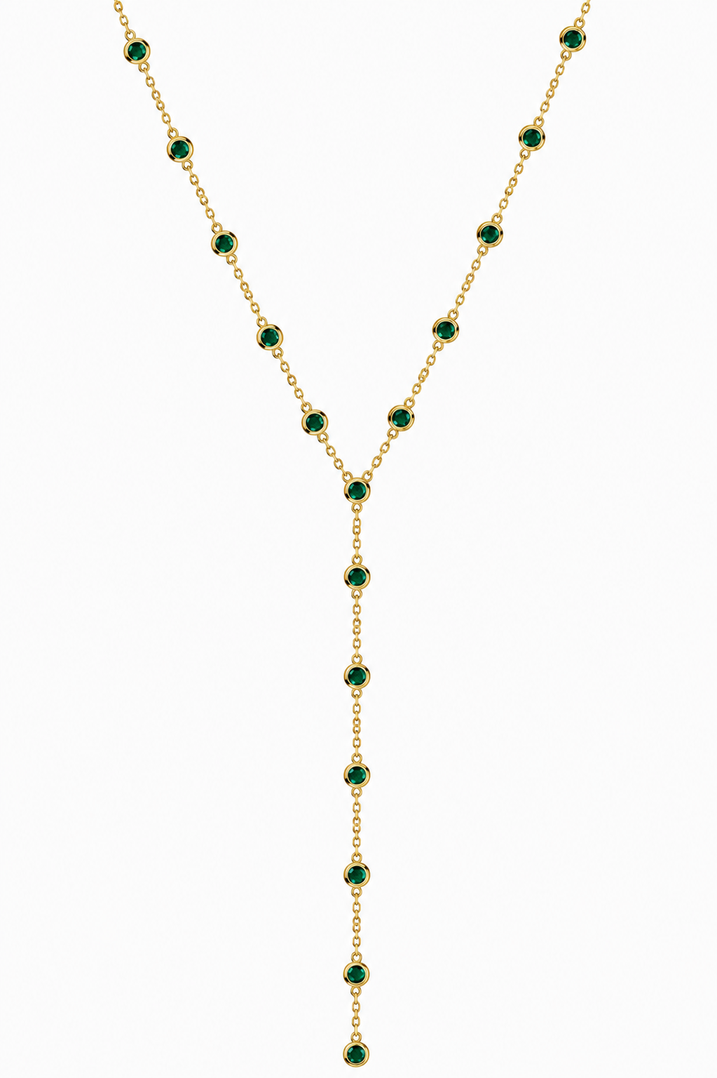 Crystal Cascade Y Necklace