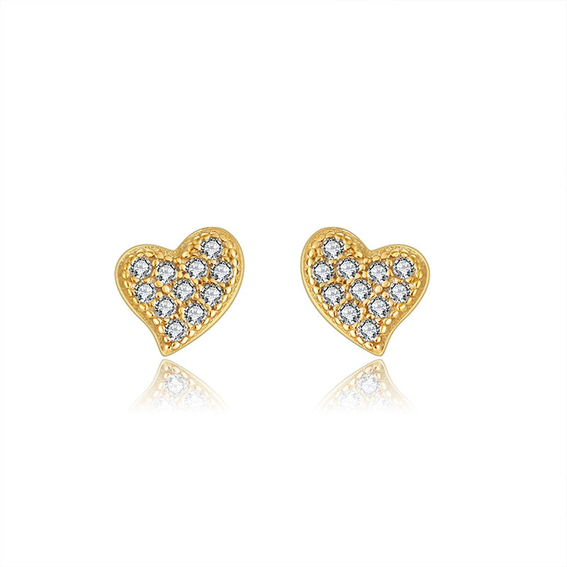 Hearts Crystal Studs