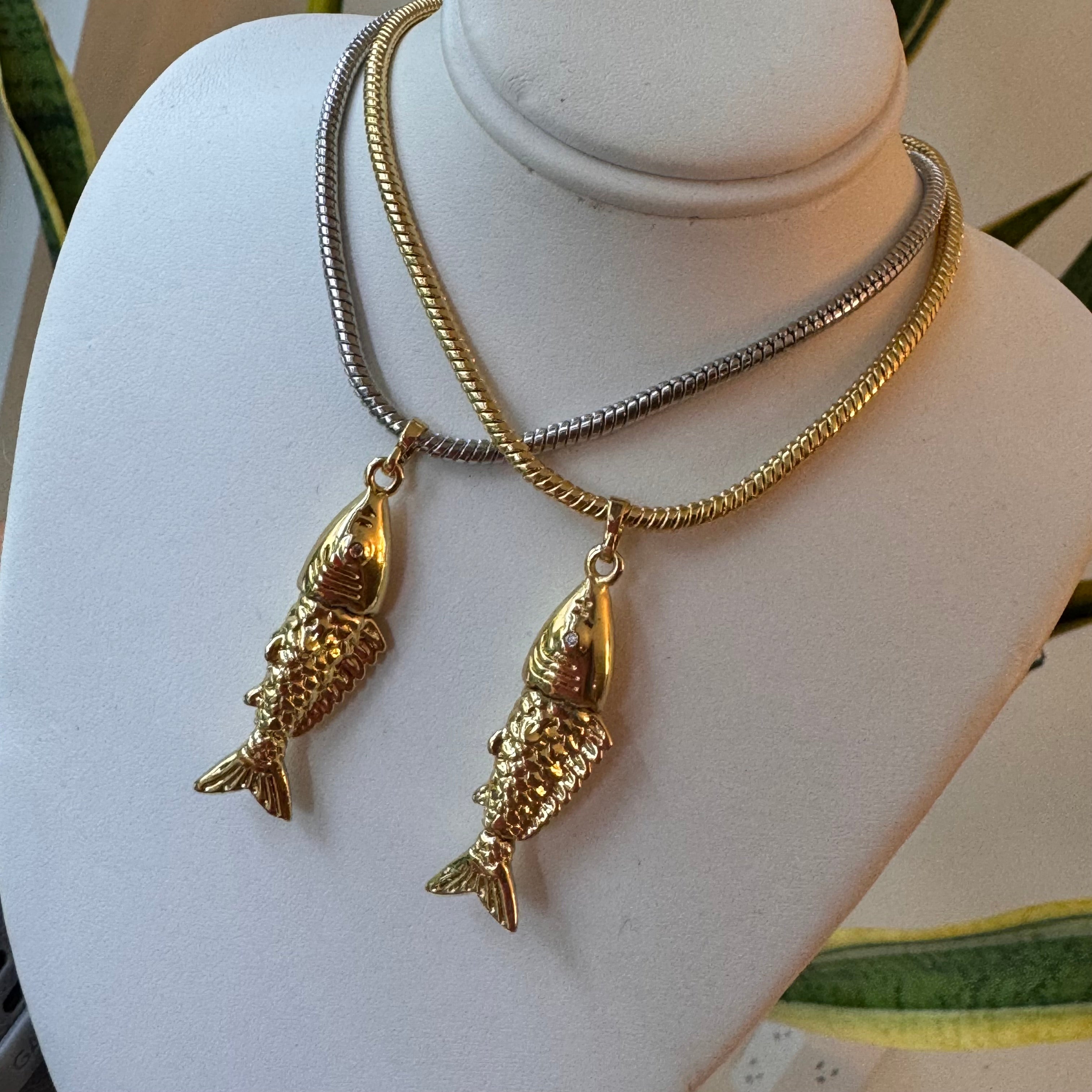 Gold Fish Texture Charm