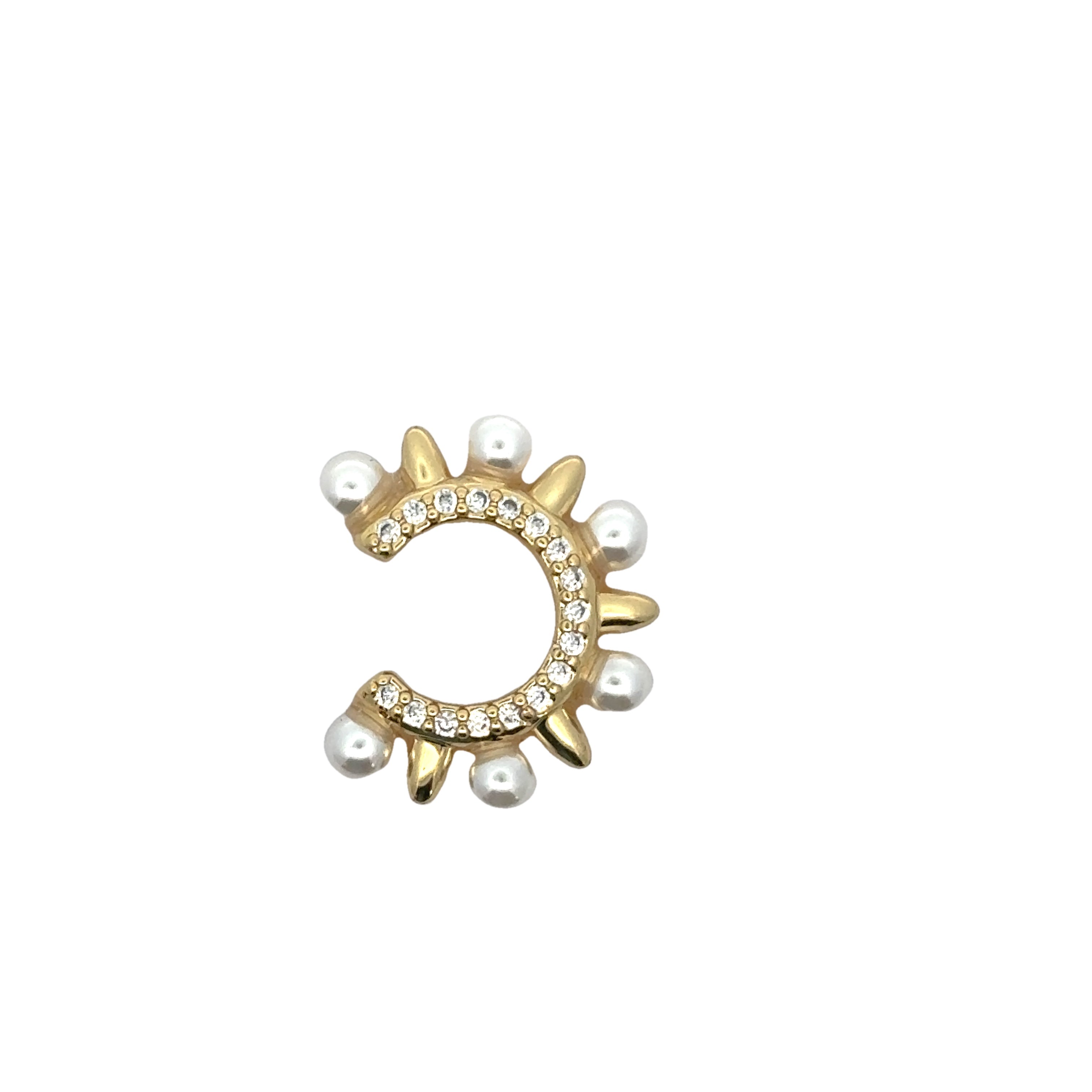 Zirconium Pearl Earcuff