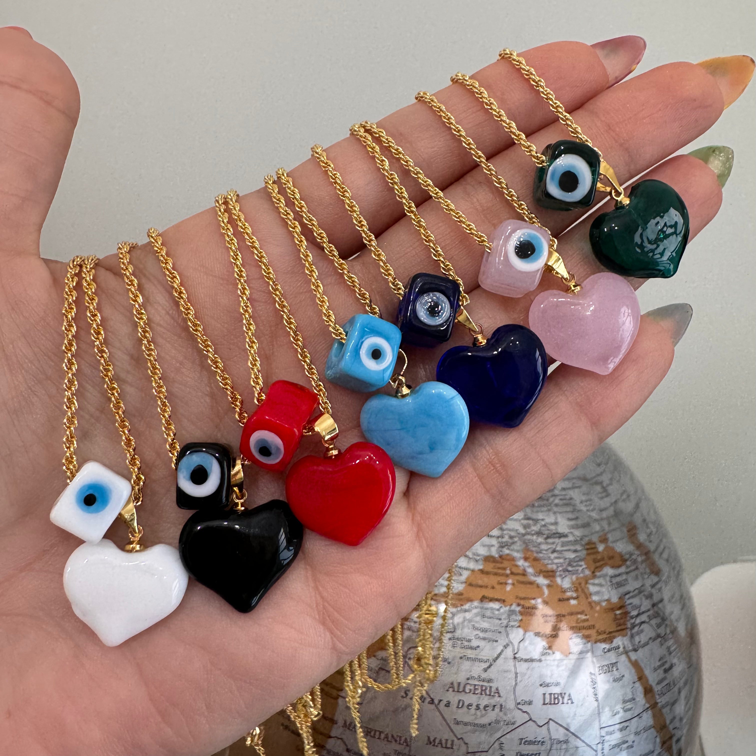 Heart Evil Eye Necklace