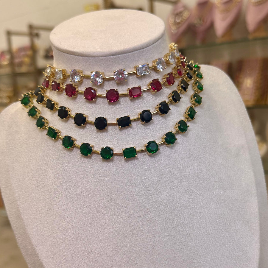 Color Crystals Elegant Necklace