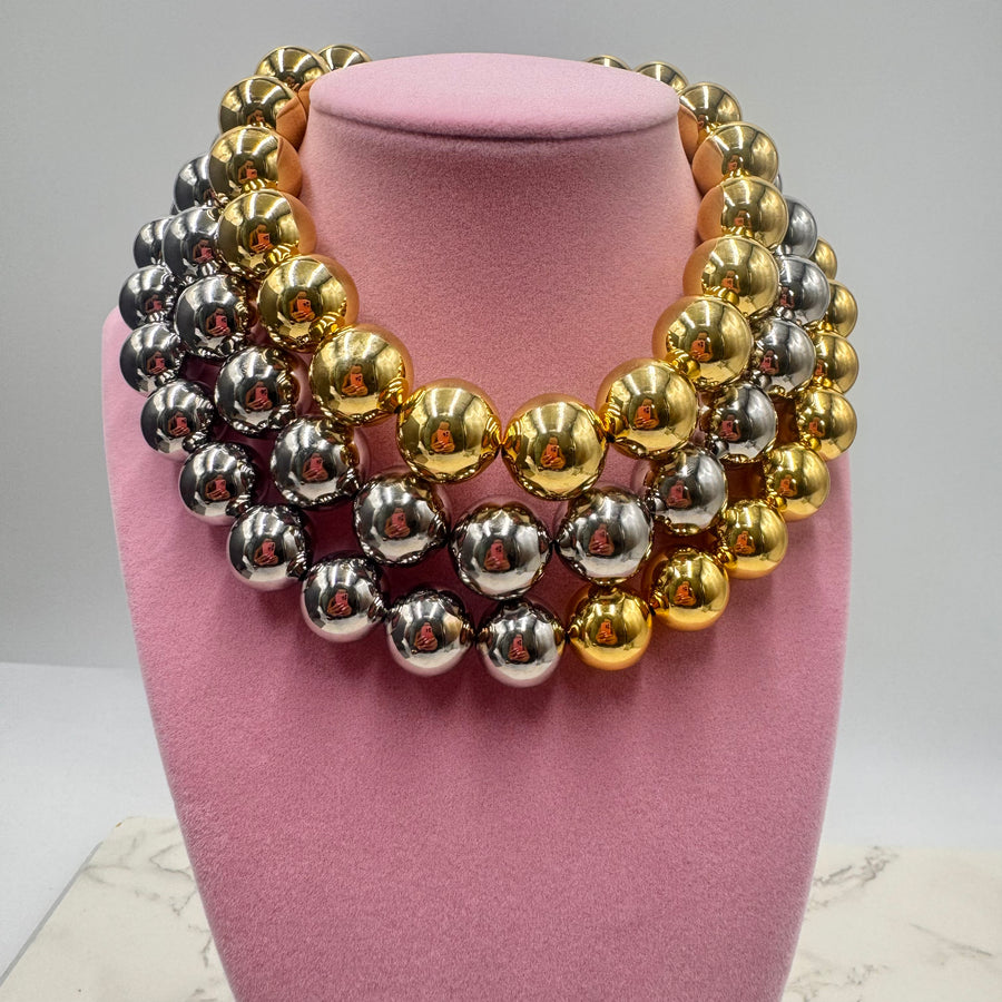 Chunky ball chain on sale necklace