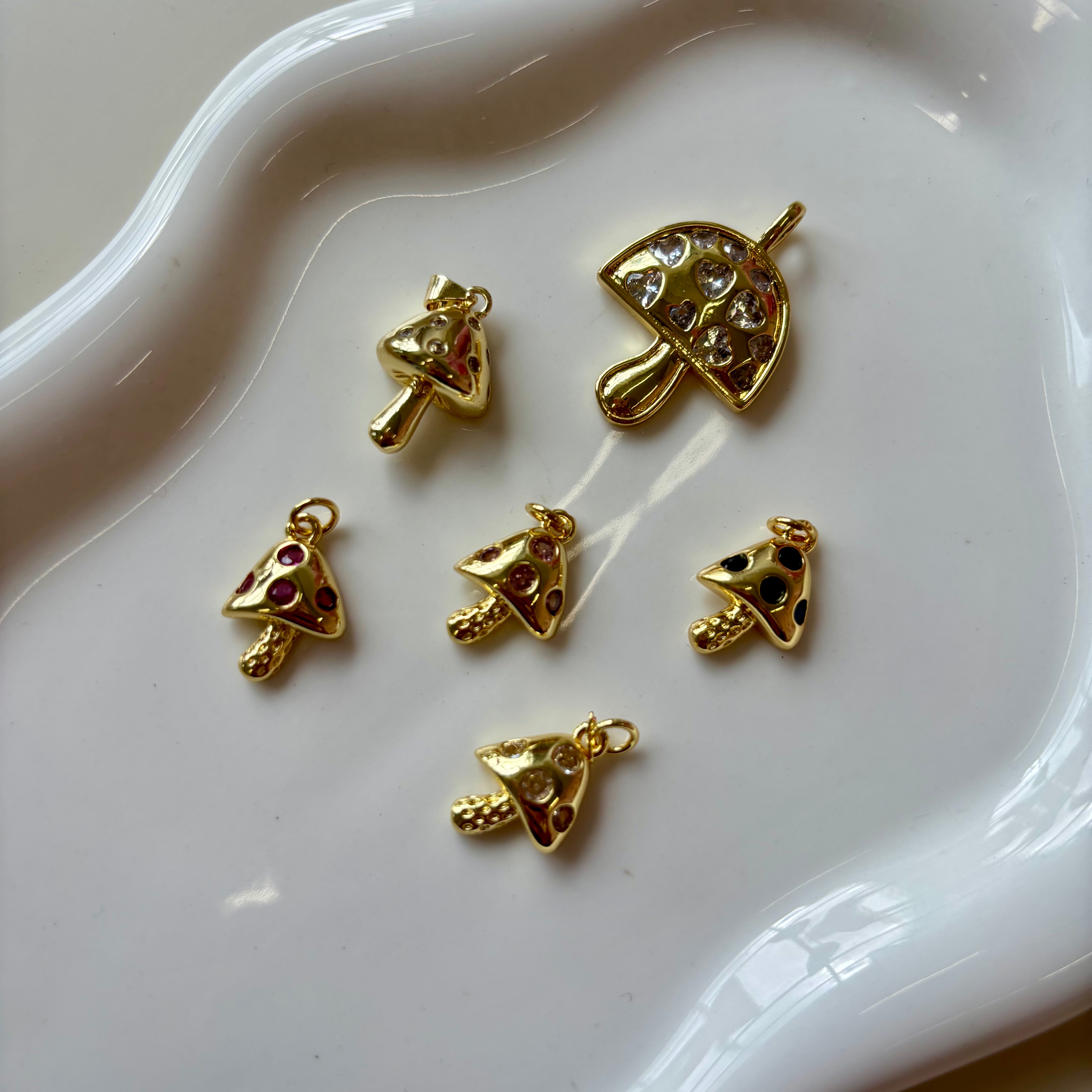 Mushroom Crystal Charm