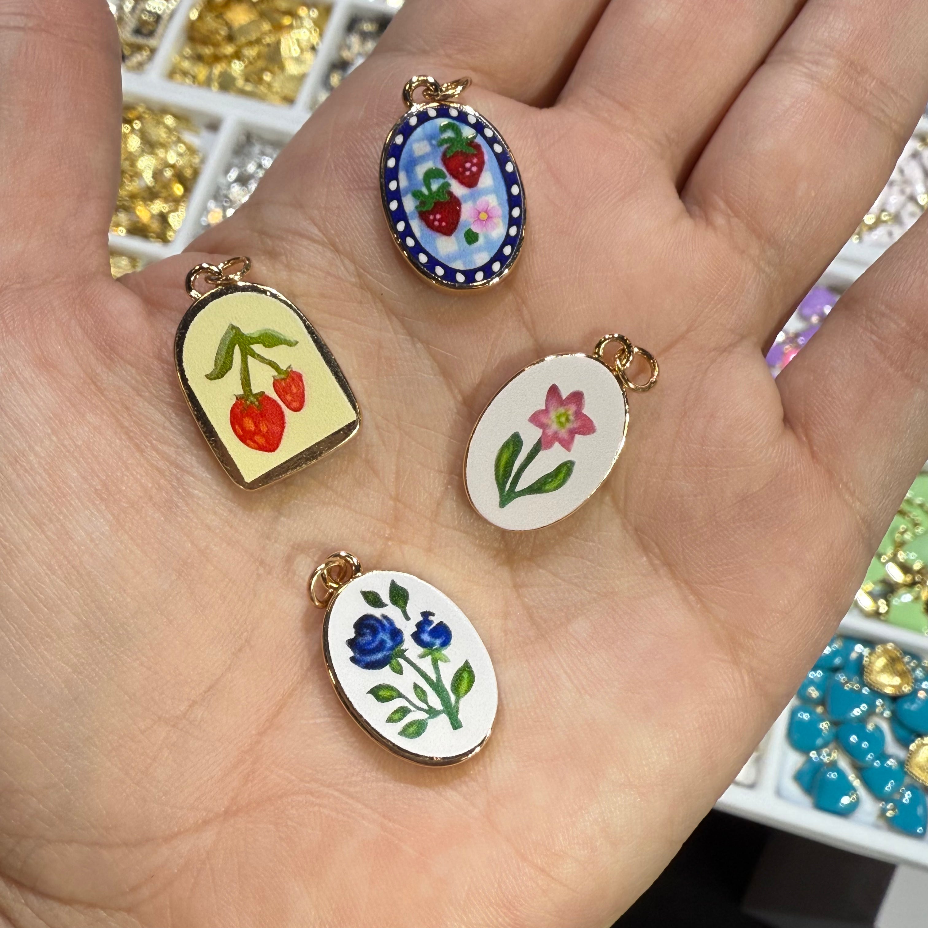 Ceramic Flower Charm