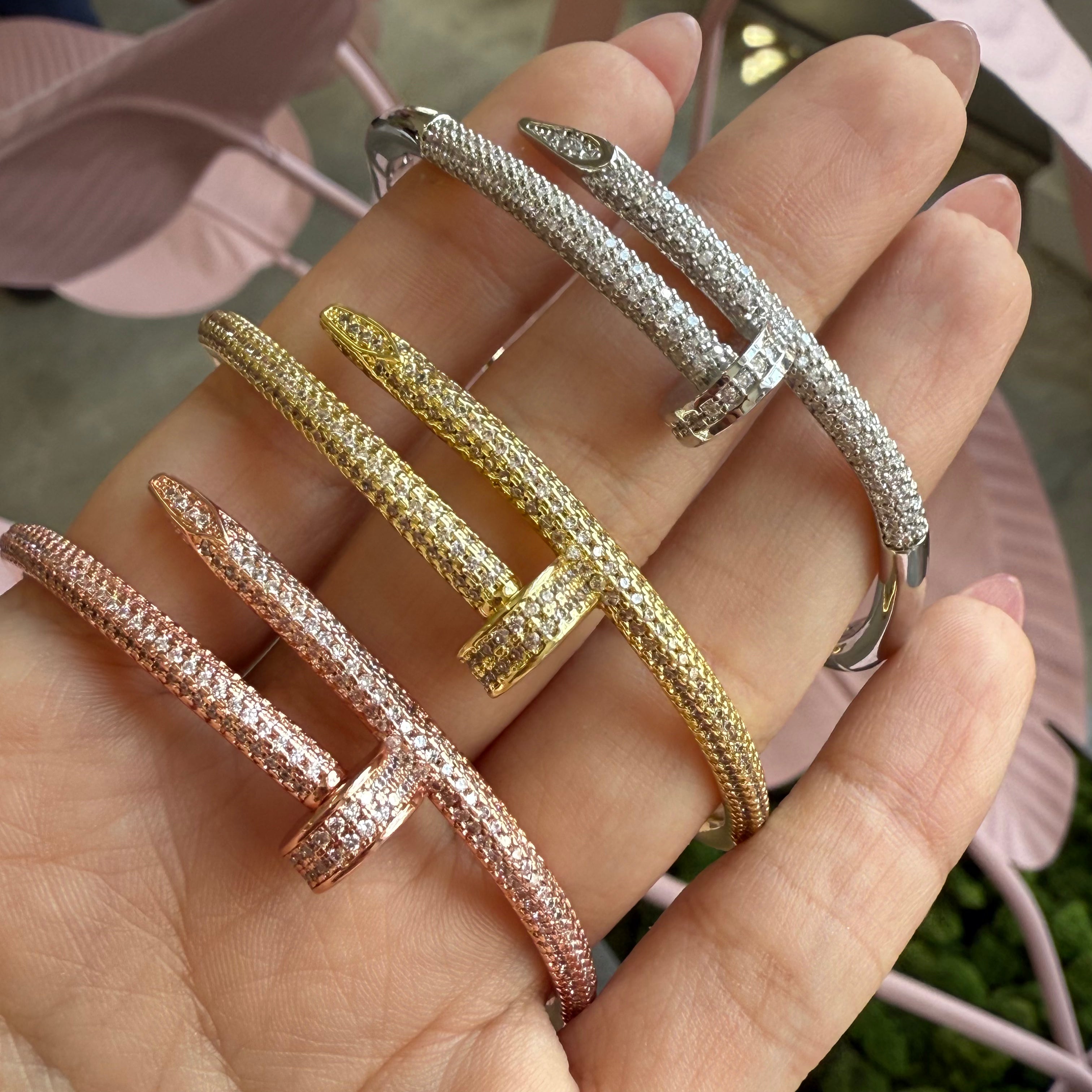 Nail Zirconium Bracelet