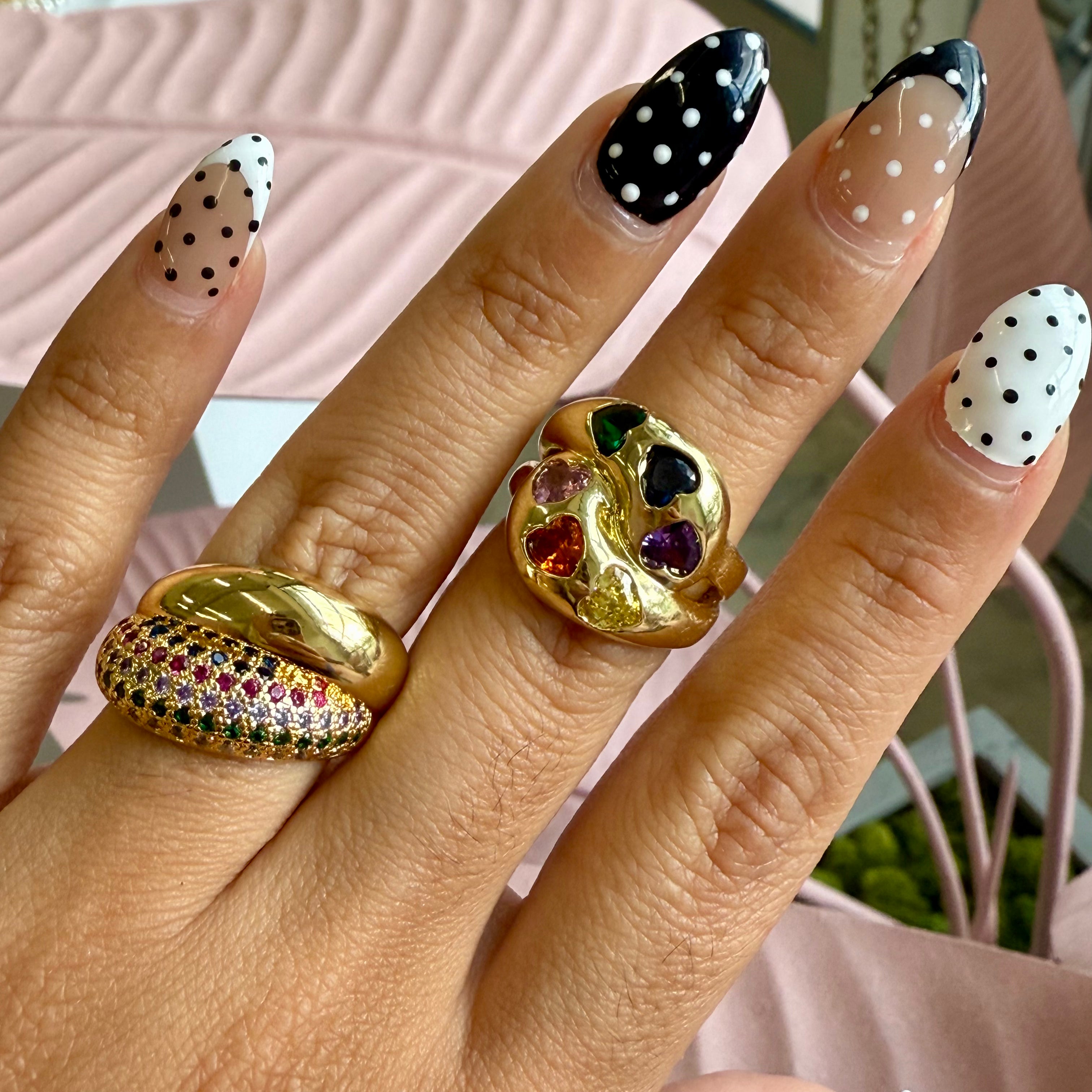 Hearts Color Crystal Ring