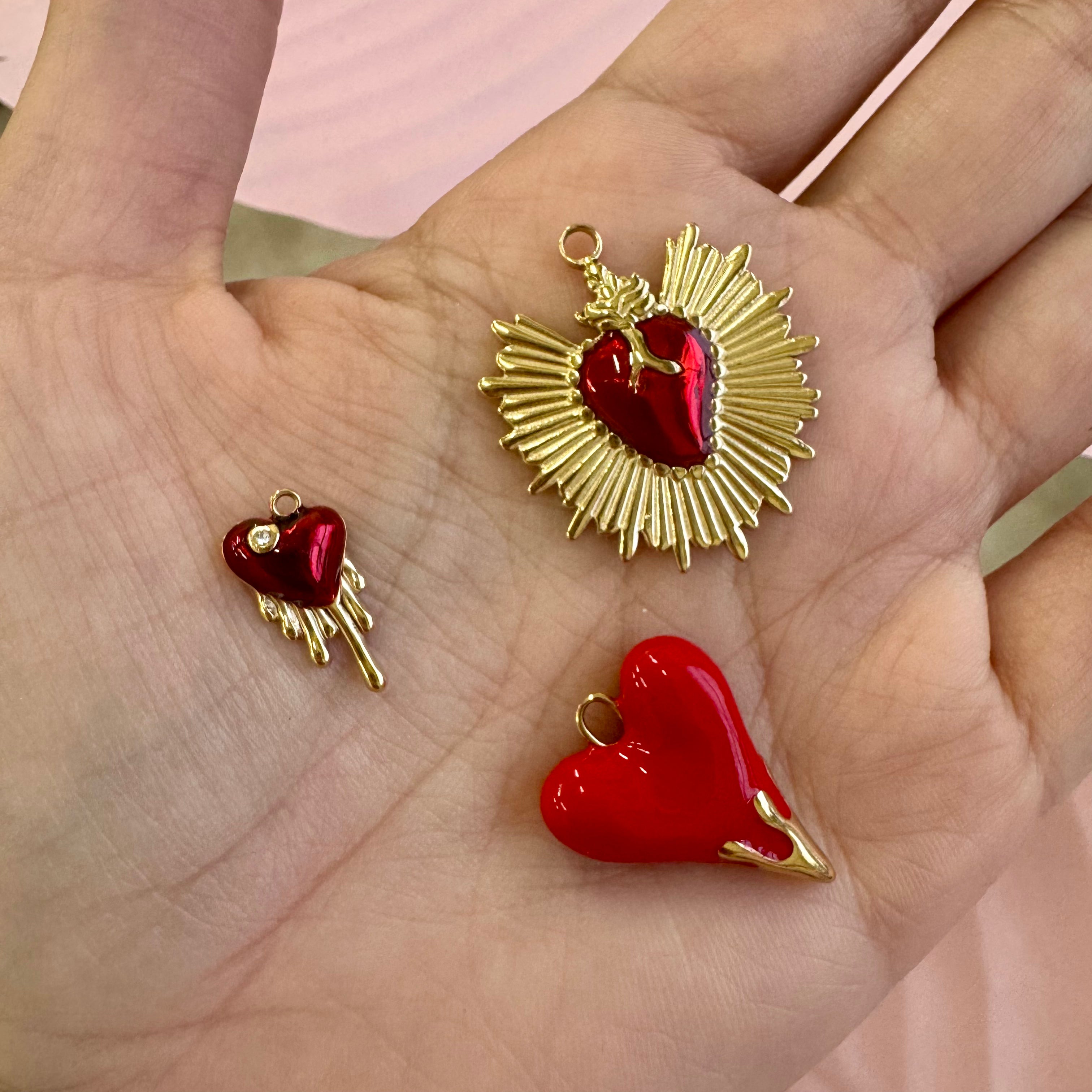 Eternal Red Hearts Charm