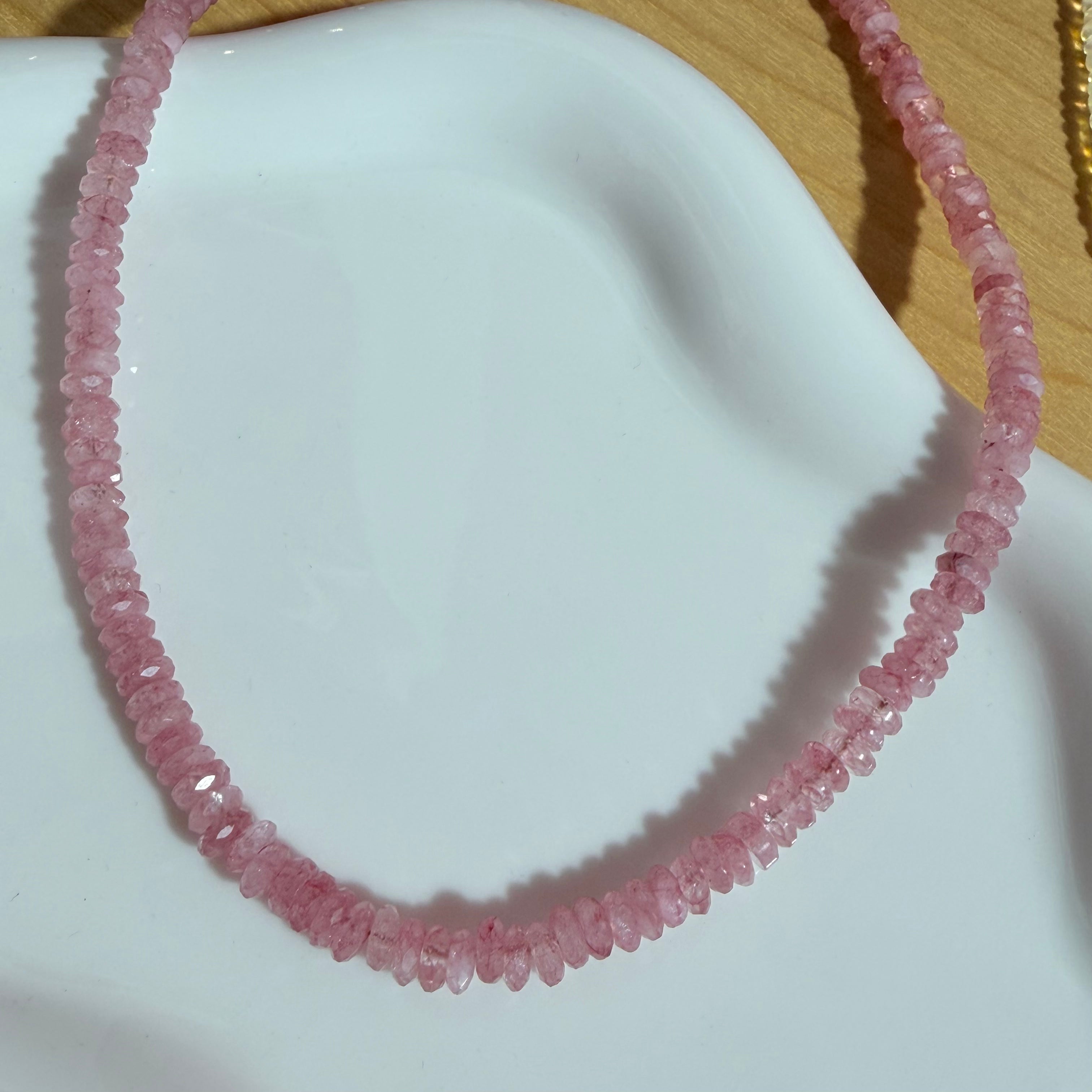 Red Chalcedony Natural Stone Necklace