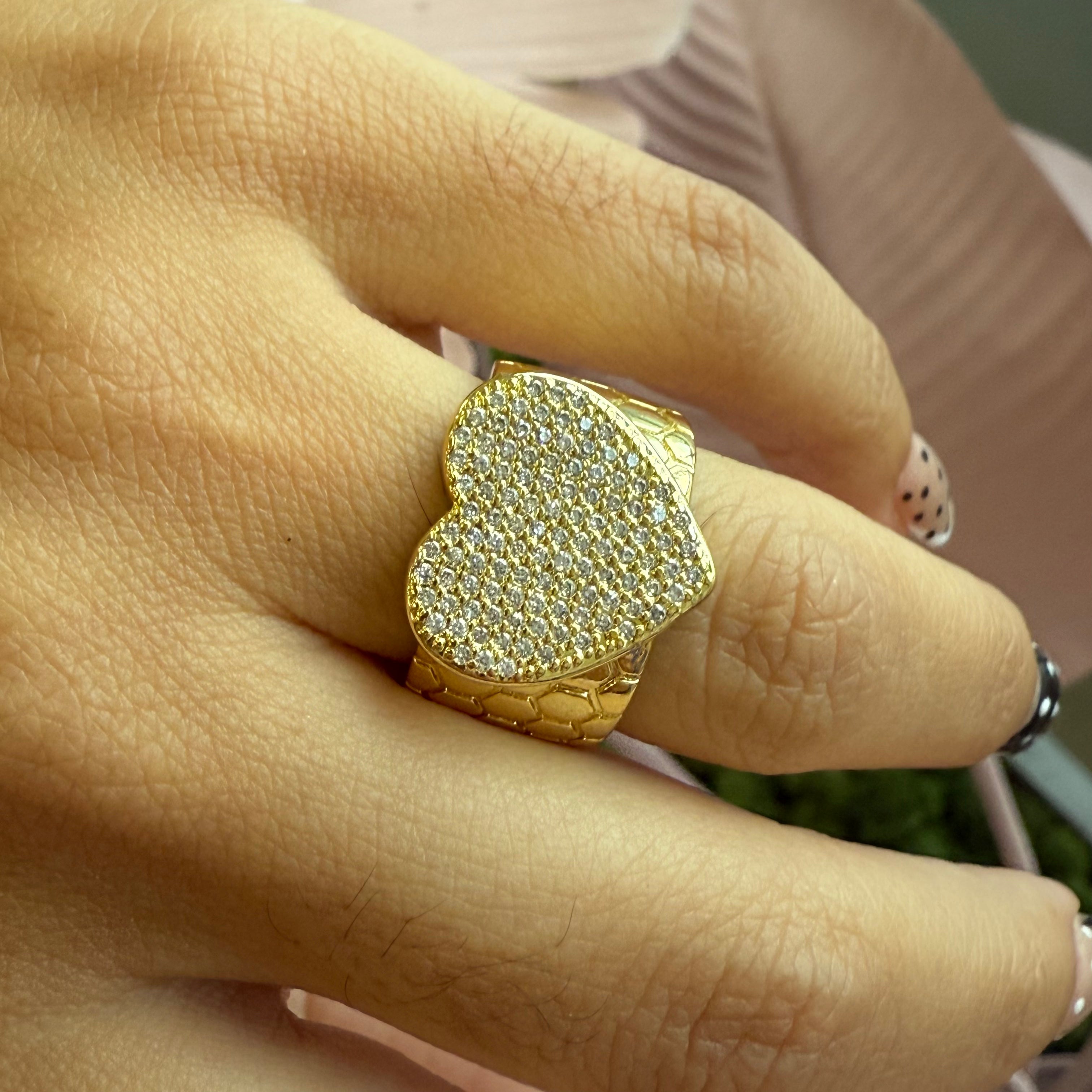 Full Zirconium Heart Shape Ring