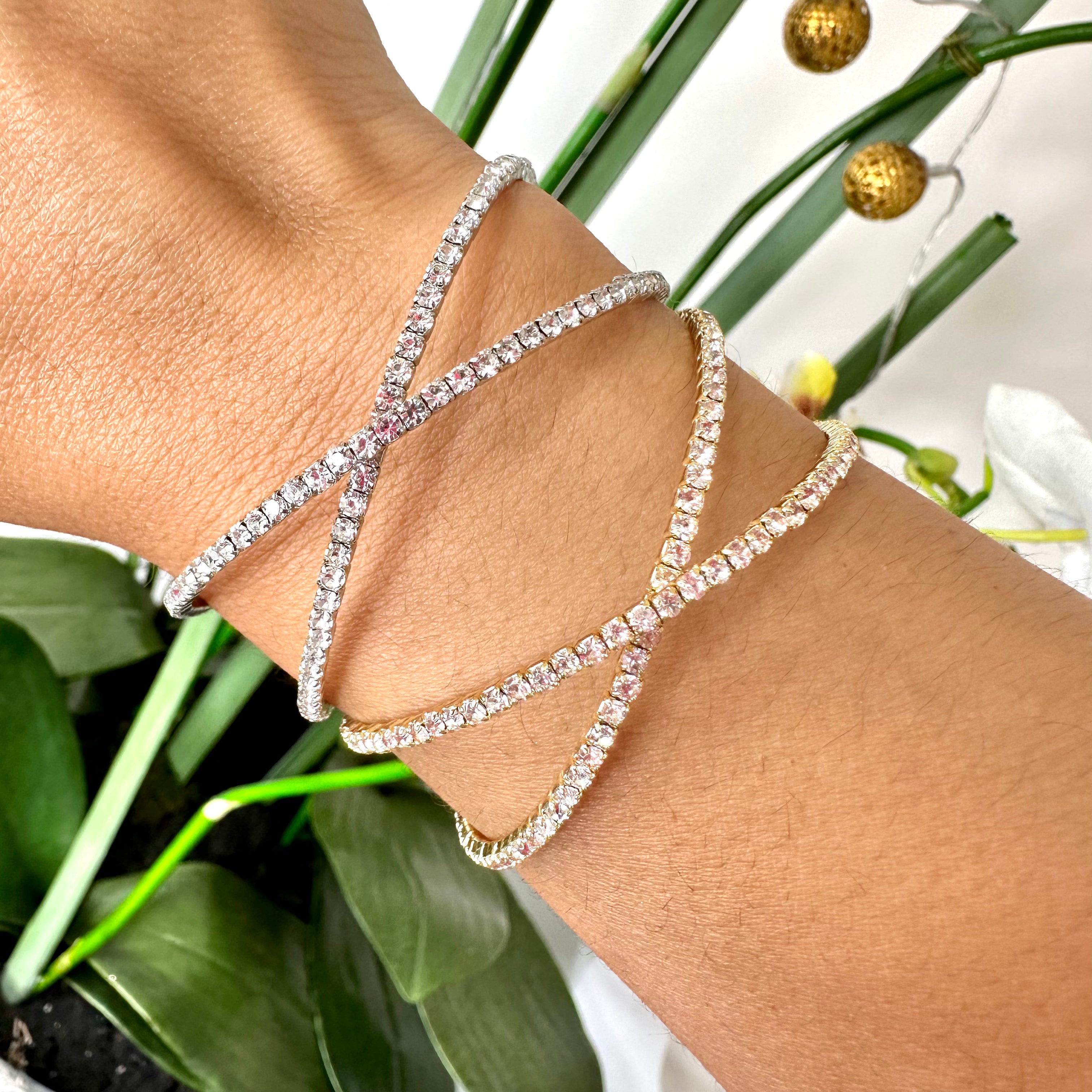 X White Crystal Bracelet