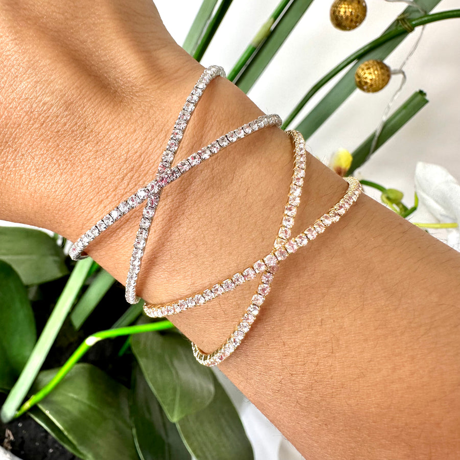 X White Crystal Bracelet