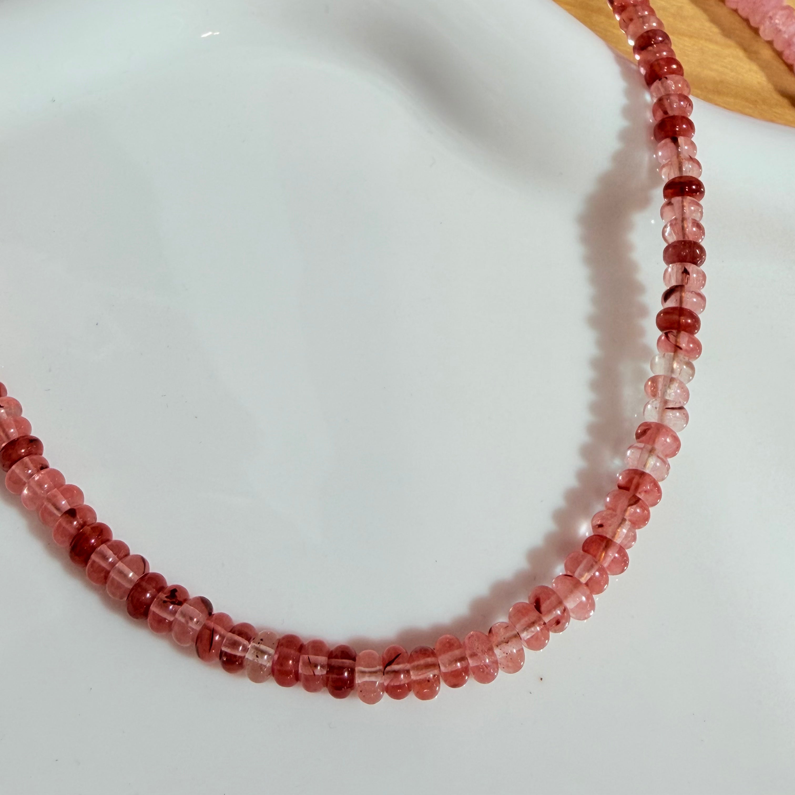 Abacus Peach Natural Stone Necklace