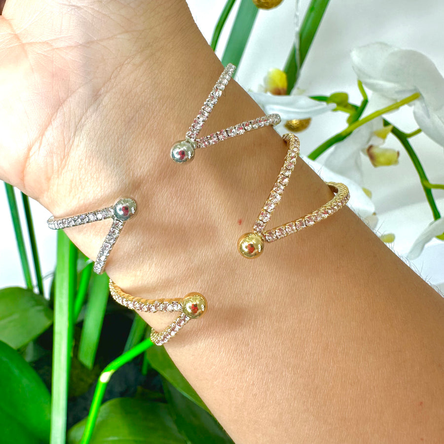 X White Crystal Bracelet