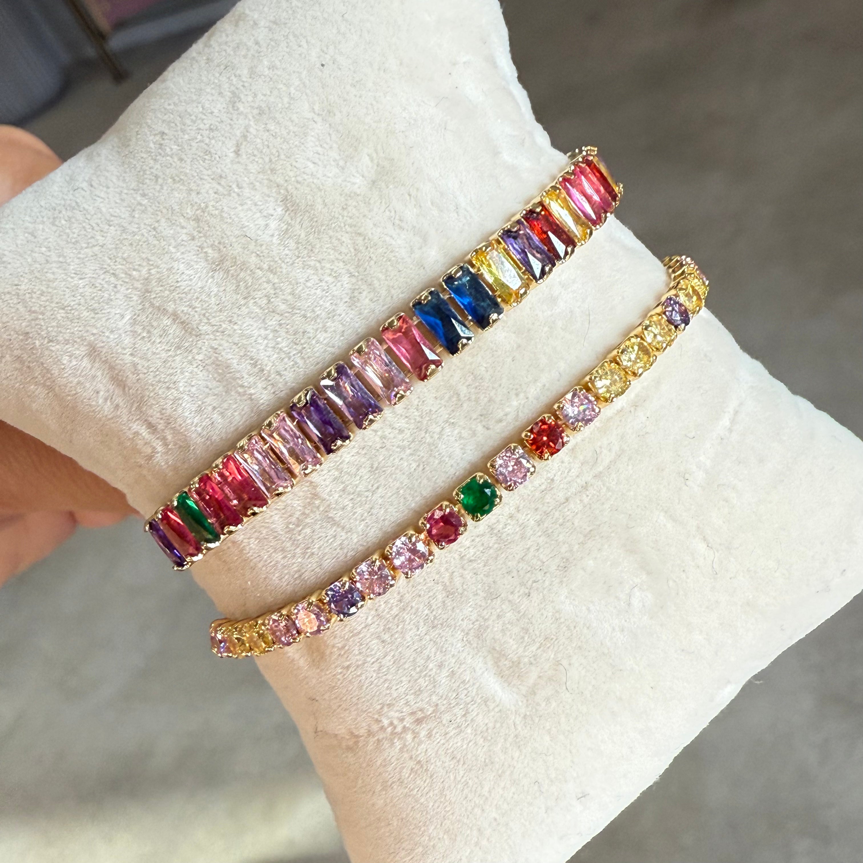 Crystal Color Tennis Bracelets