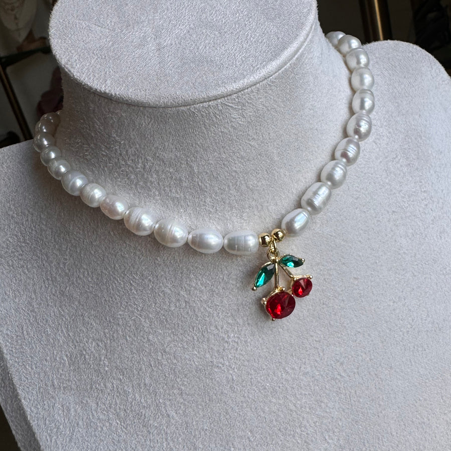 Pearl Cherry Necklace