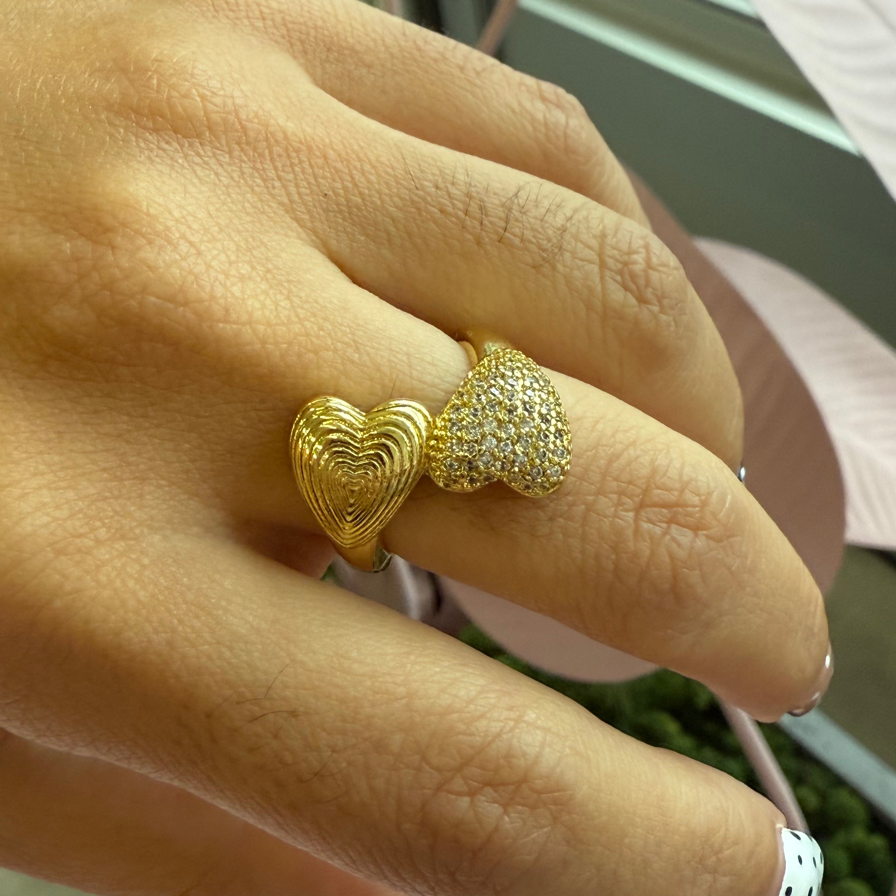 Full Zirconium Heart Shape Ring