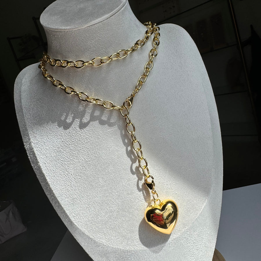 Heart Long Pendant Necklace