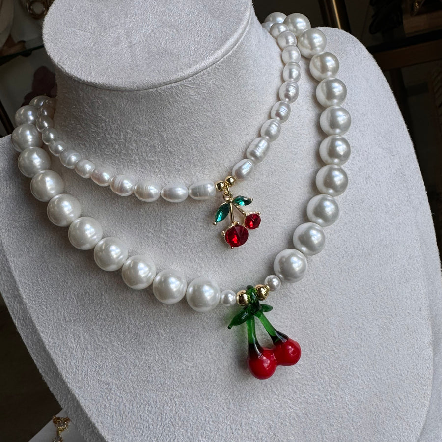 Pearl Cherry Necklace