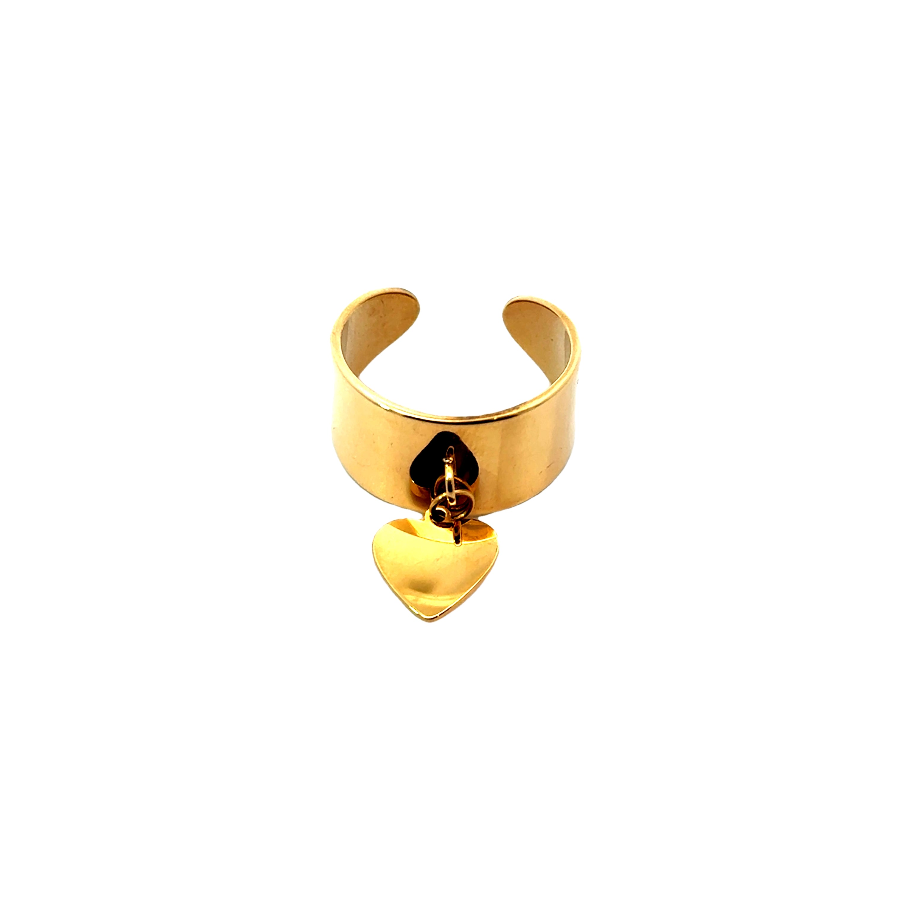 Golden Heart  Charm Ring