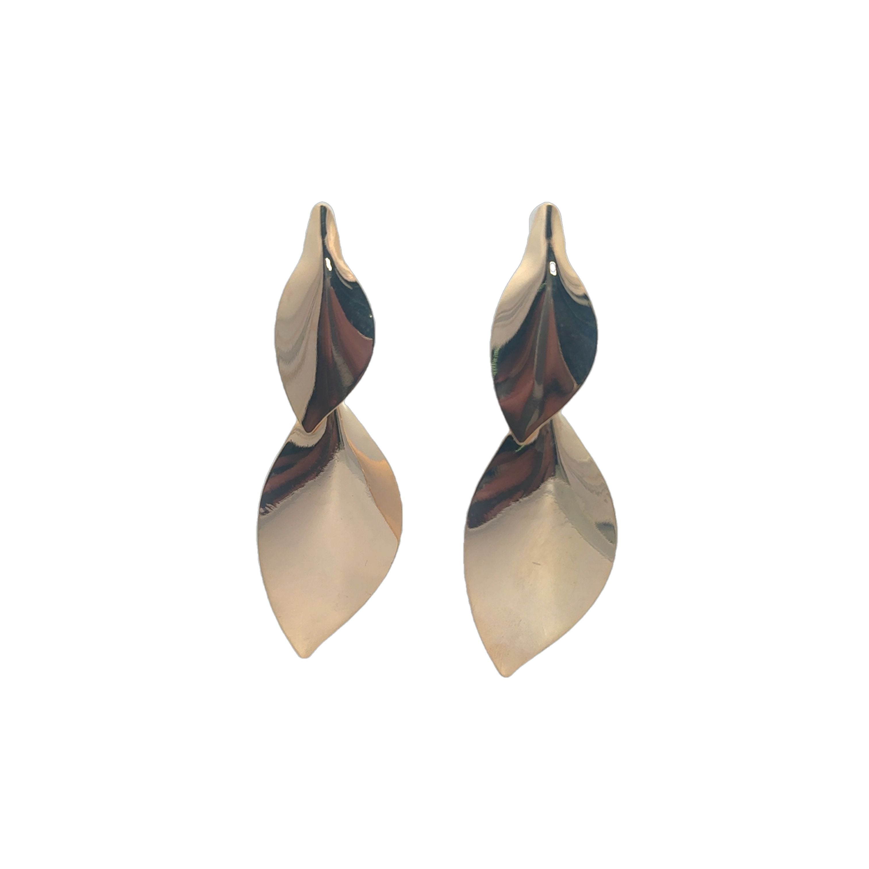 Shiny Leaf Drop Earring