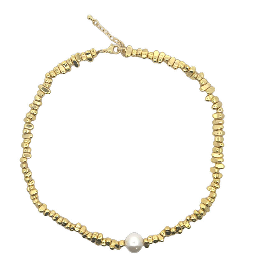 Golden One Pearl Necklace