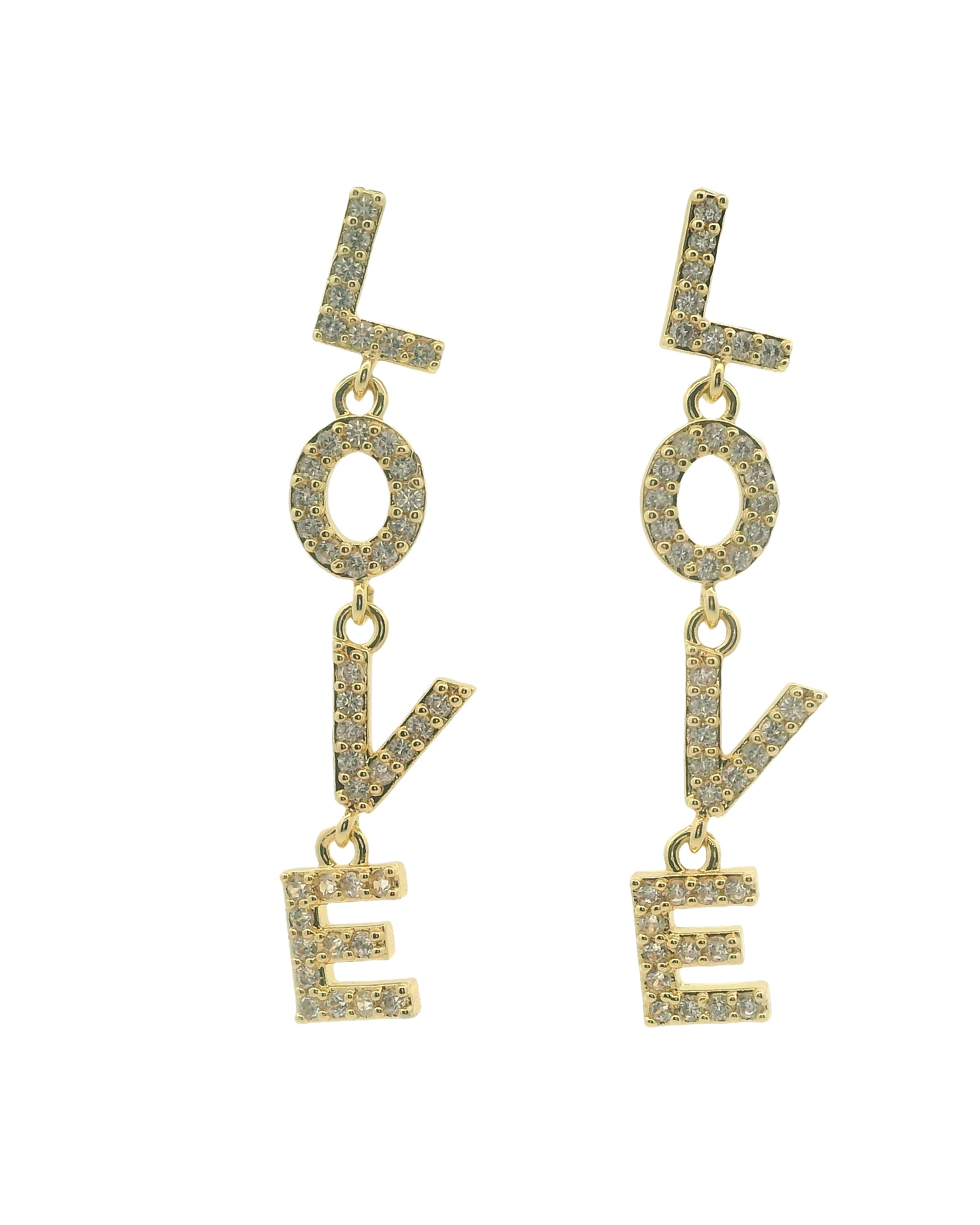 Golden Love Drop Earring