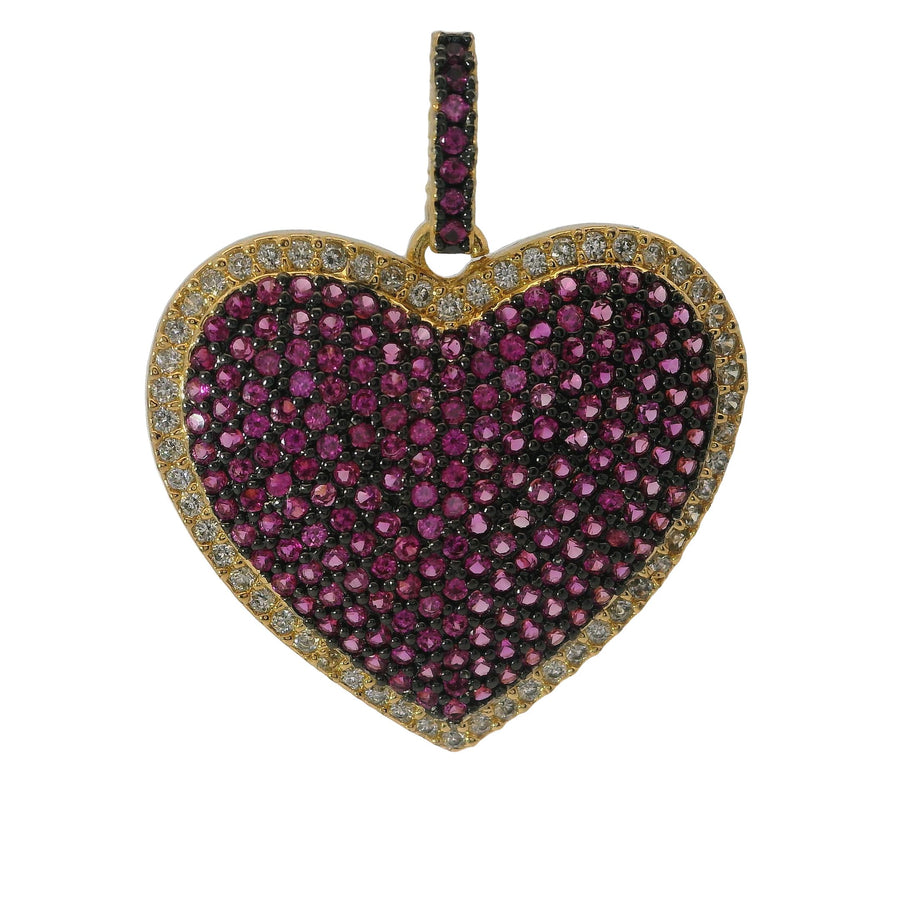 Heart Color Full Zirconium Charm