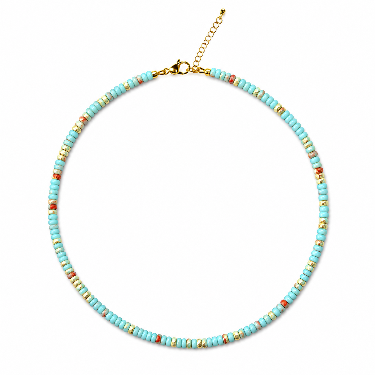 Aqua Natural Stone Necklace