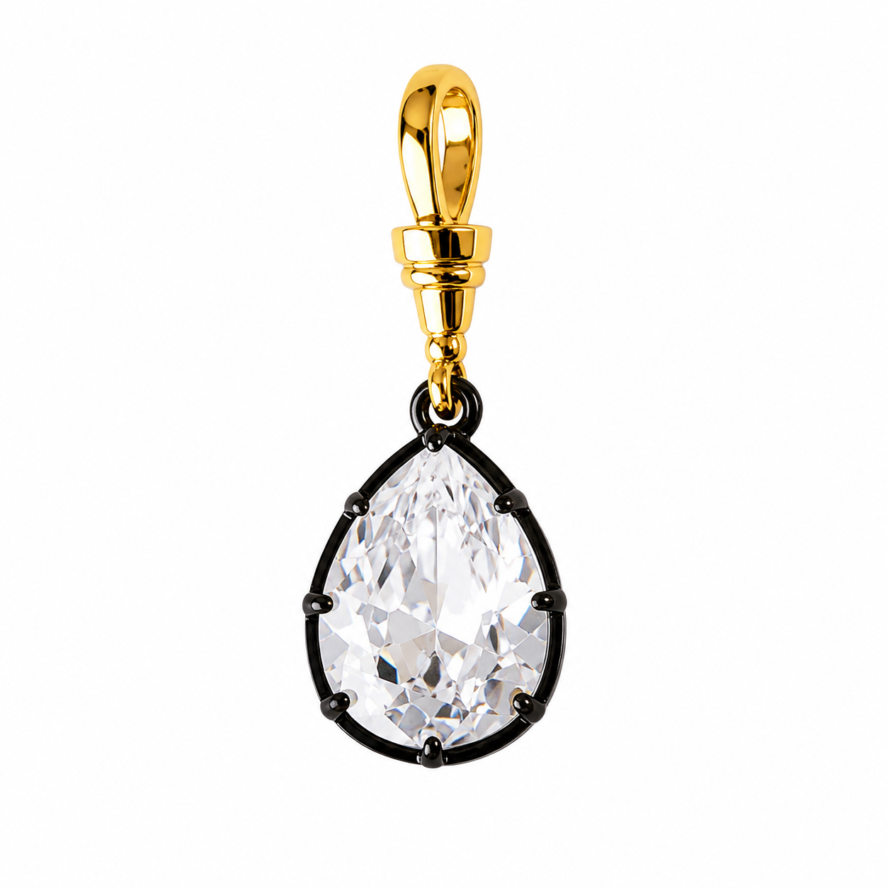 Luxe Black Solitaire Drop Charms Collection