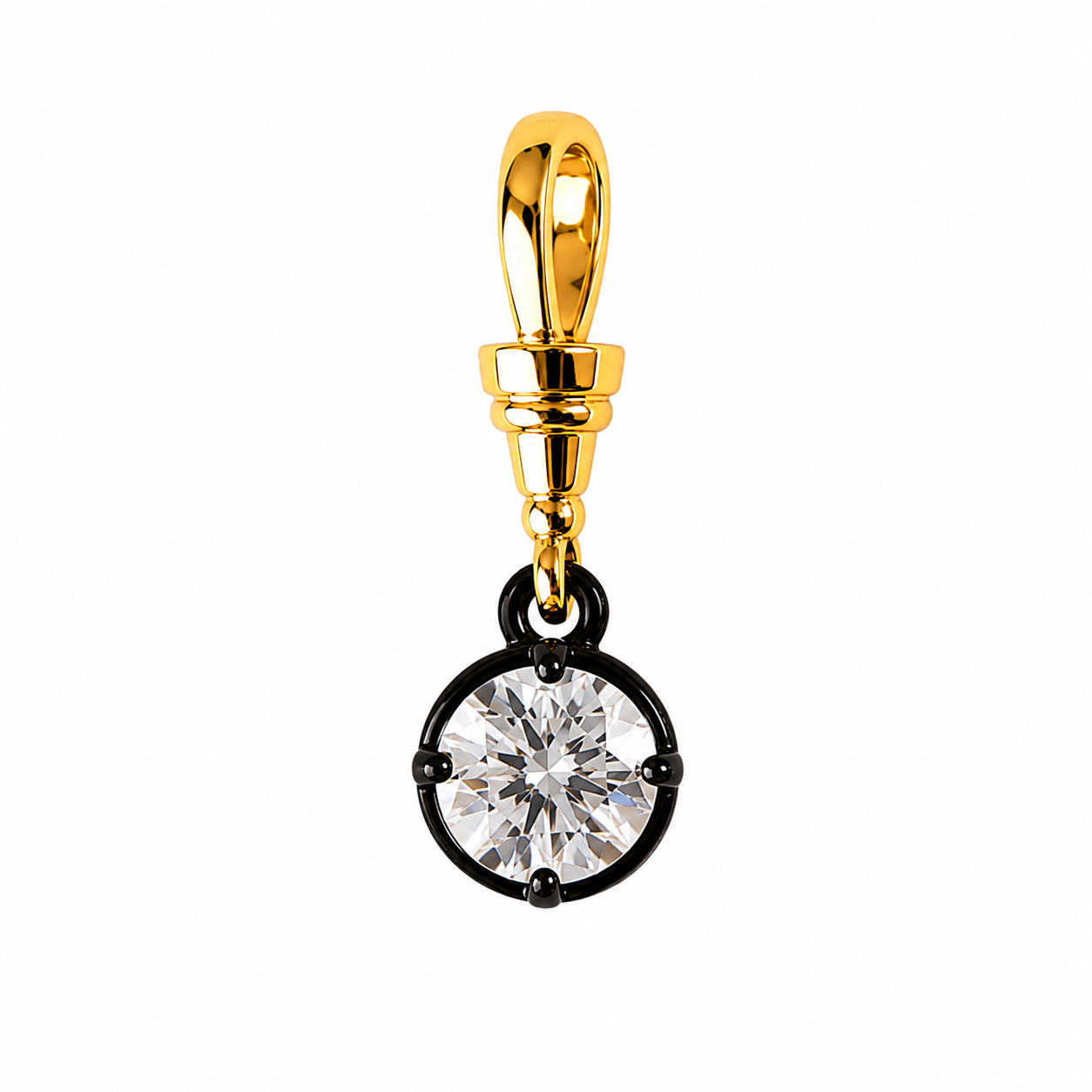 Luxe Black Solitaire Drop Charms Collection