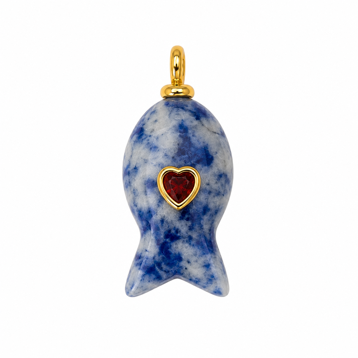 Natural Stone Fish Charm