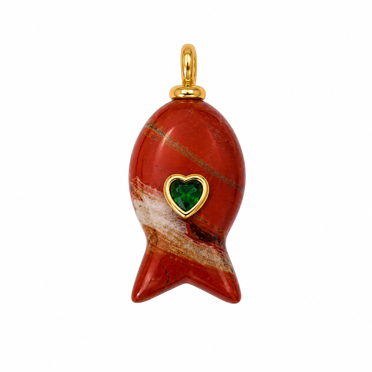 Natural Stone Fish Charm