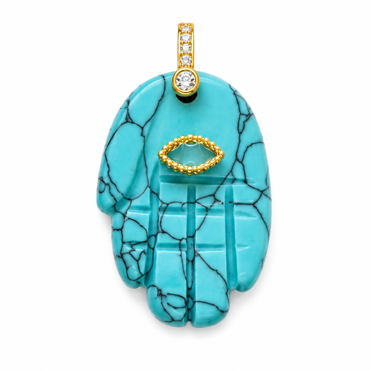 Lucky Hand Gemstone Charm