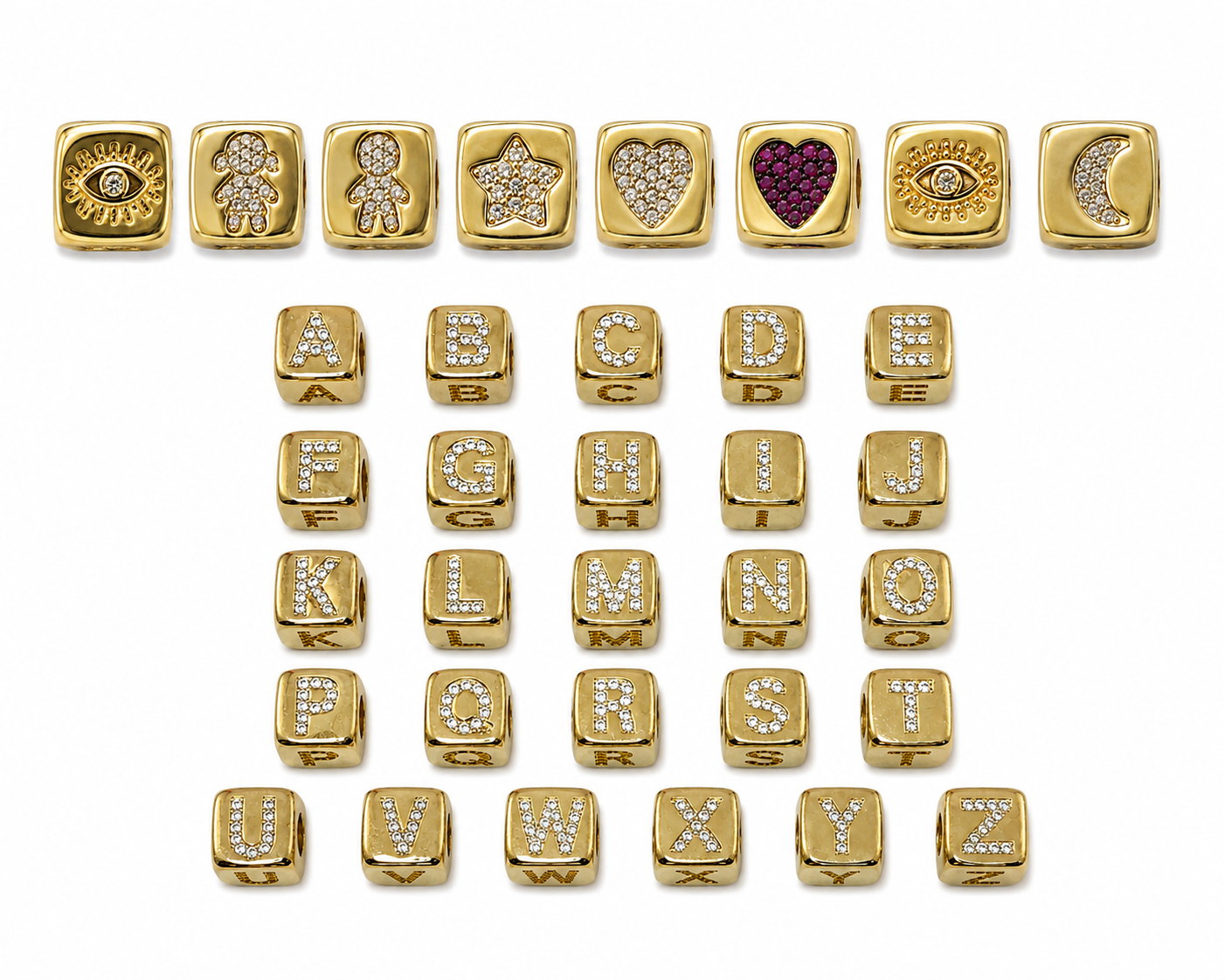 Cube Zirconium Initial Letter
